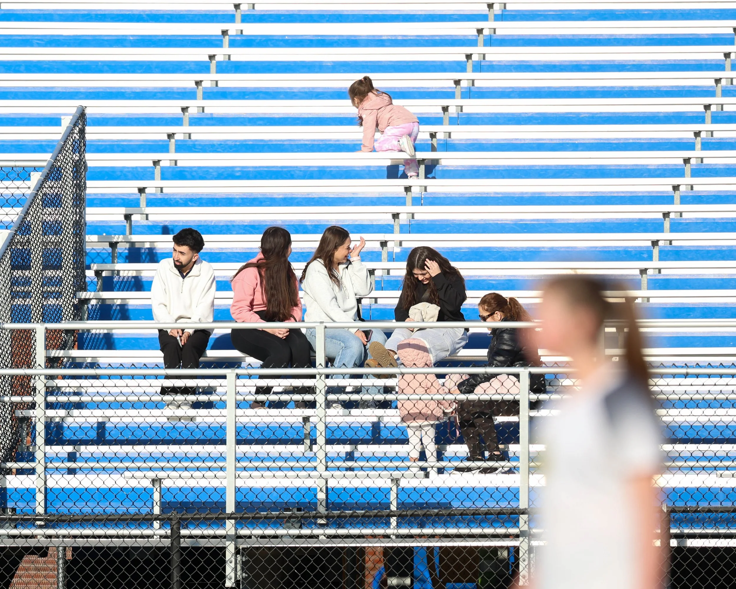 Some of the home fans in the stands