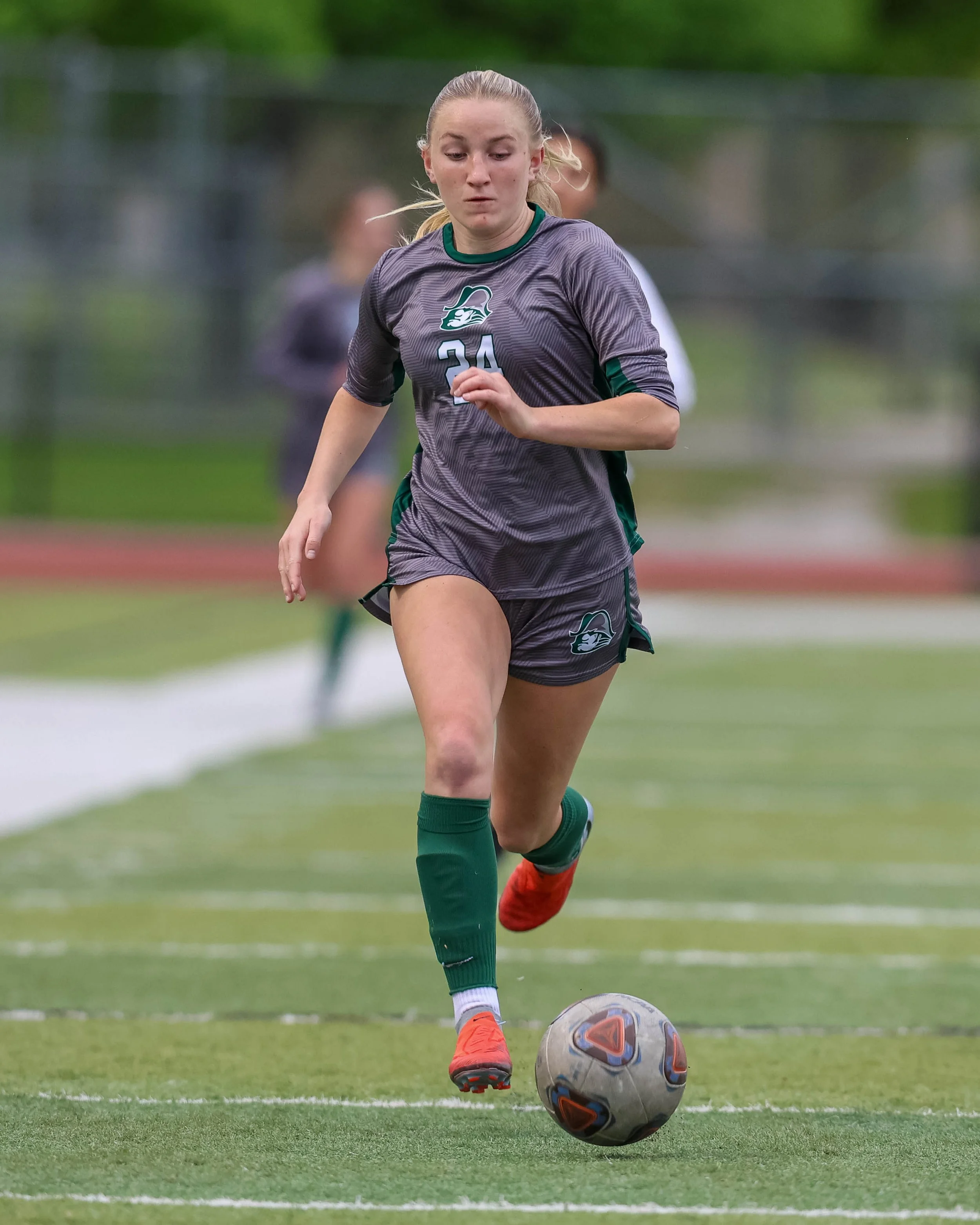#24 chasing the ball