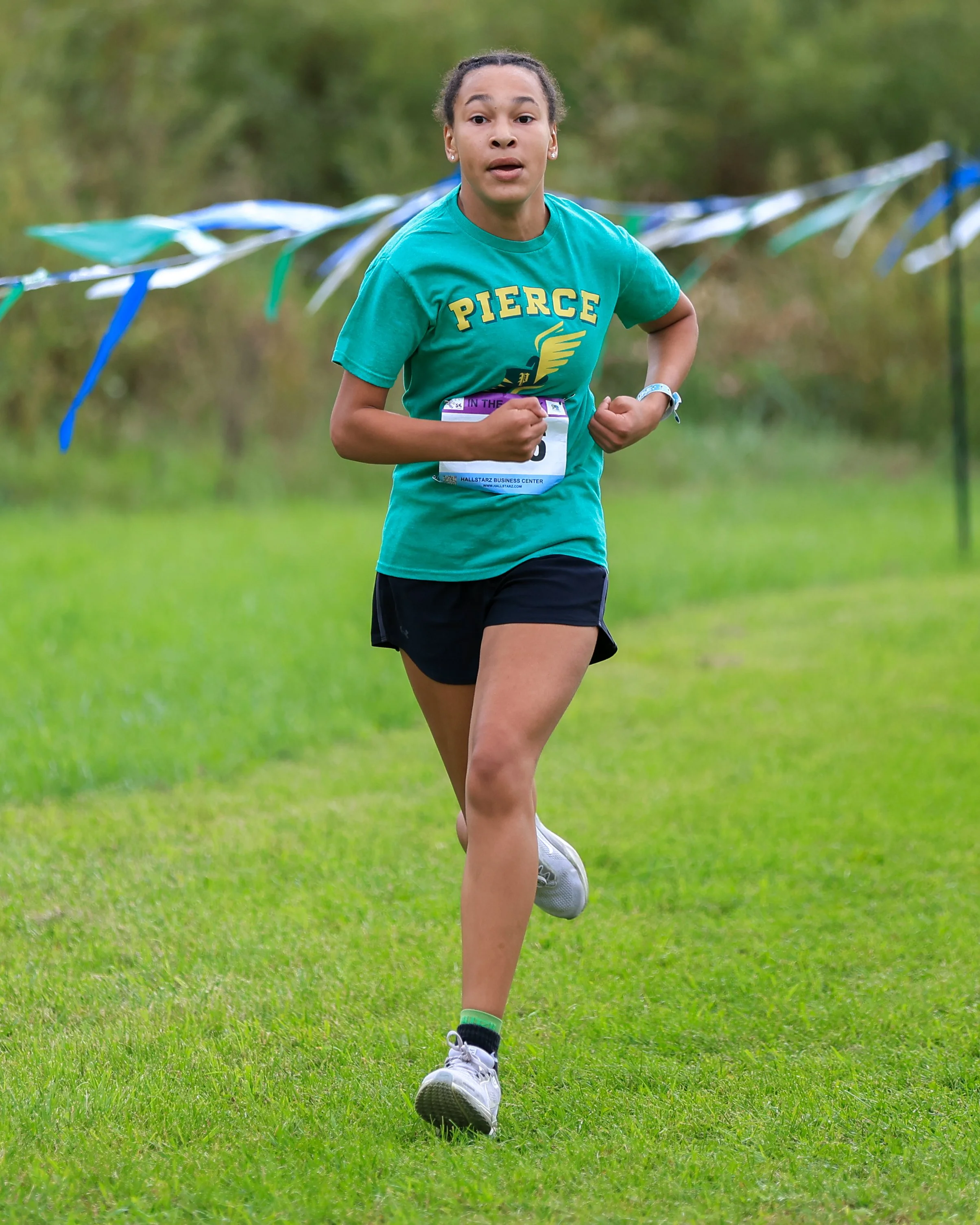 Pierce runner at the finish line