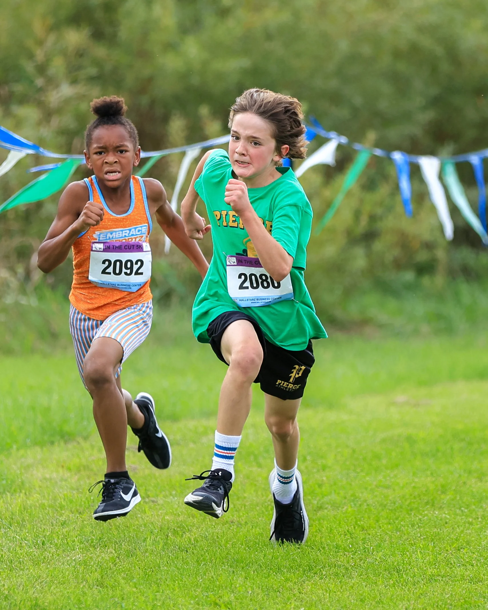 Pierce runner at the finish line