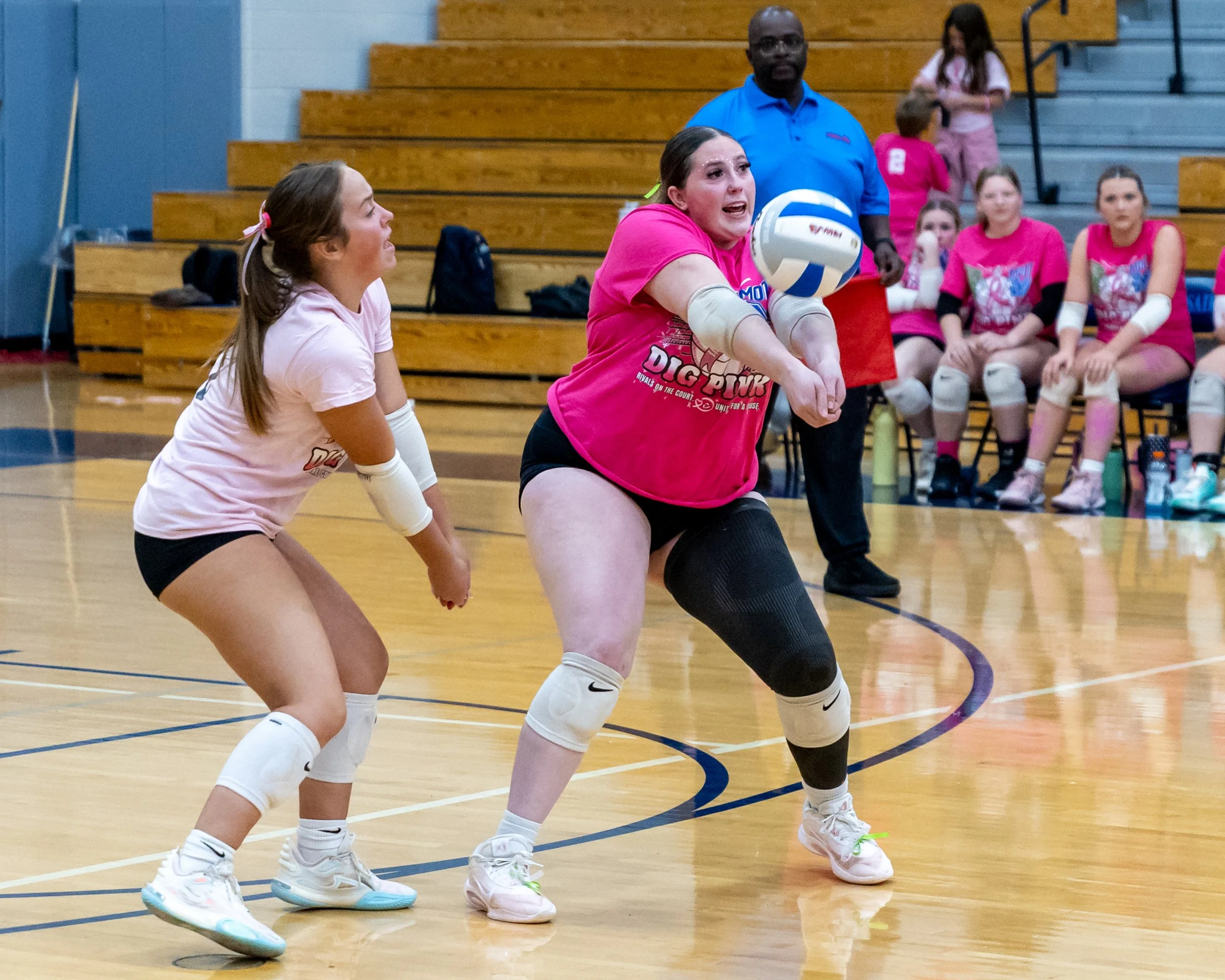 Kettering player hits the ball