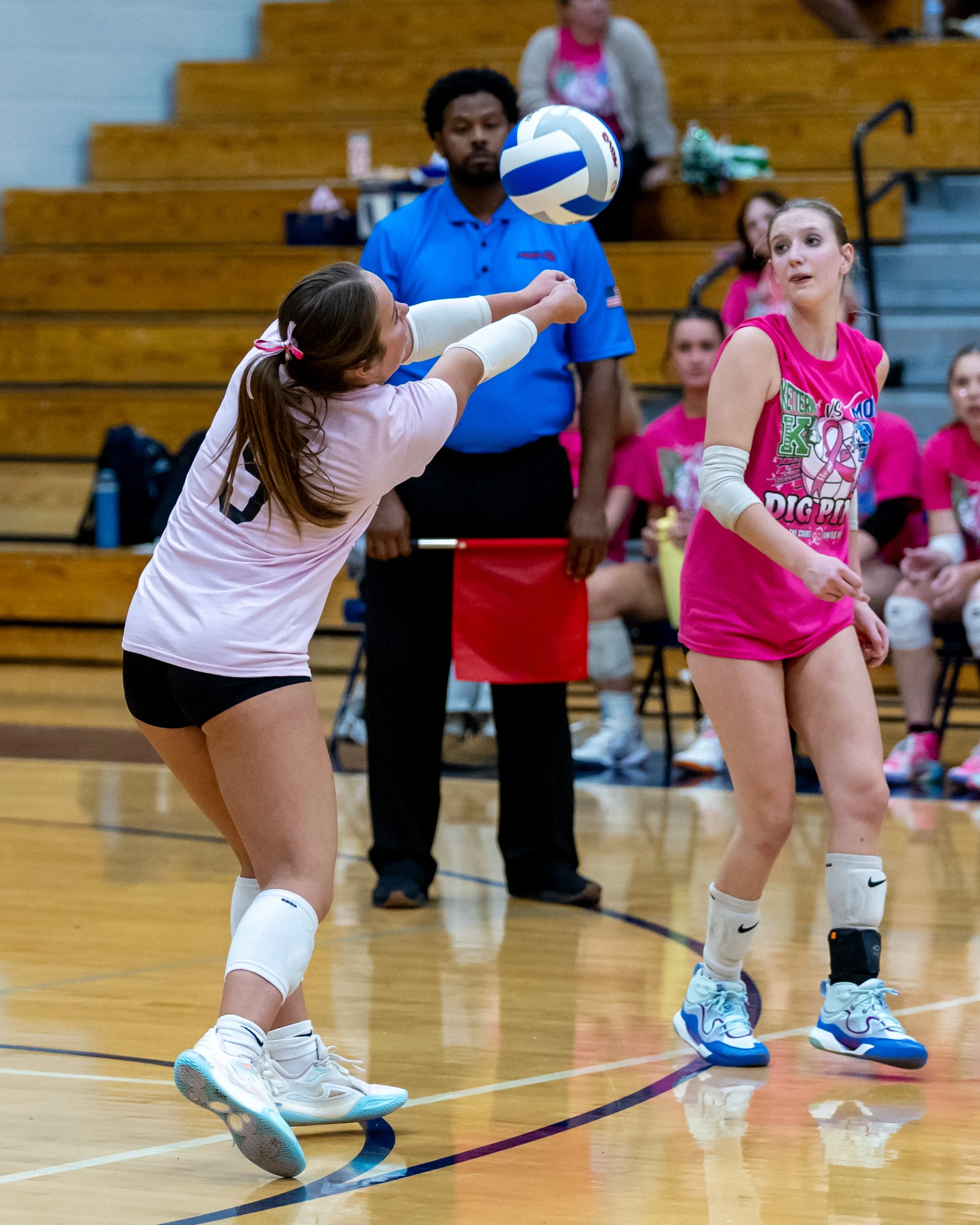 Kettering player hits the ball