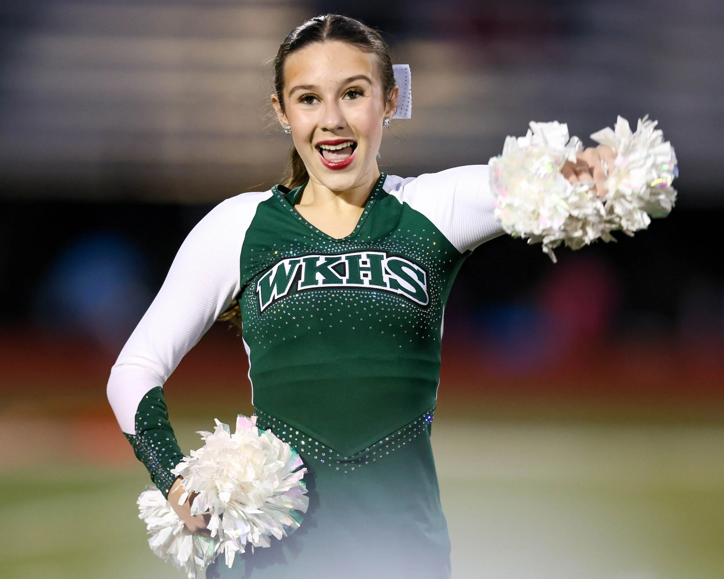 WK Cheerleader at halftime