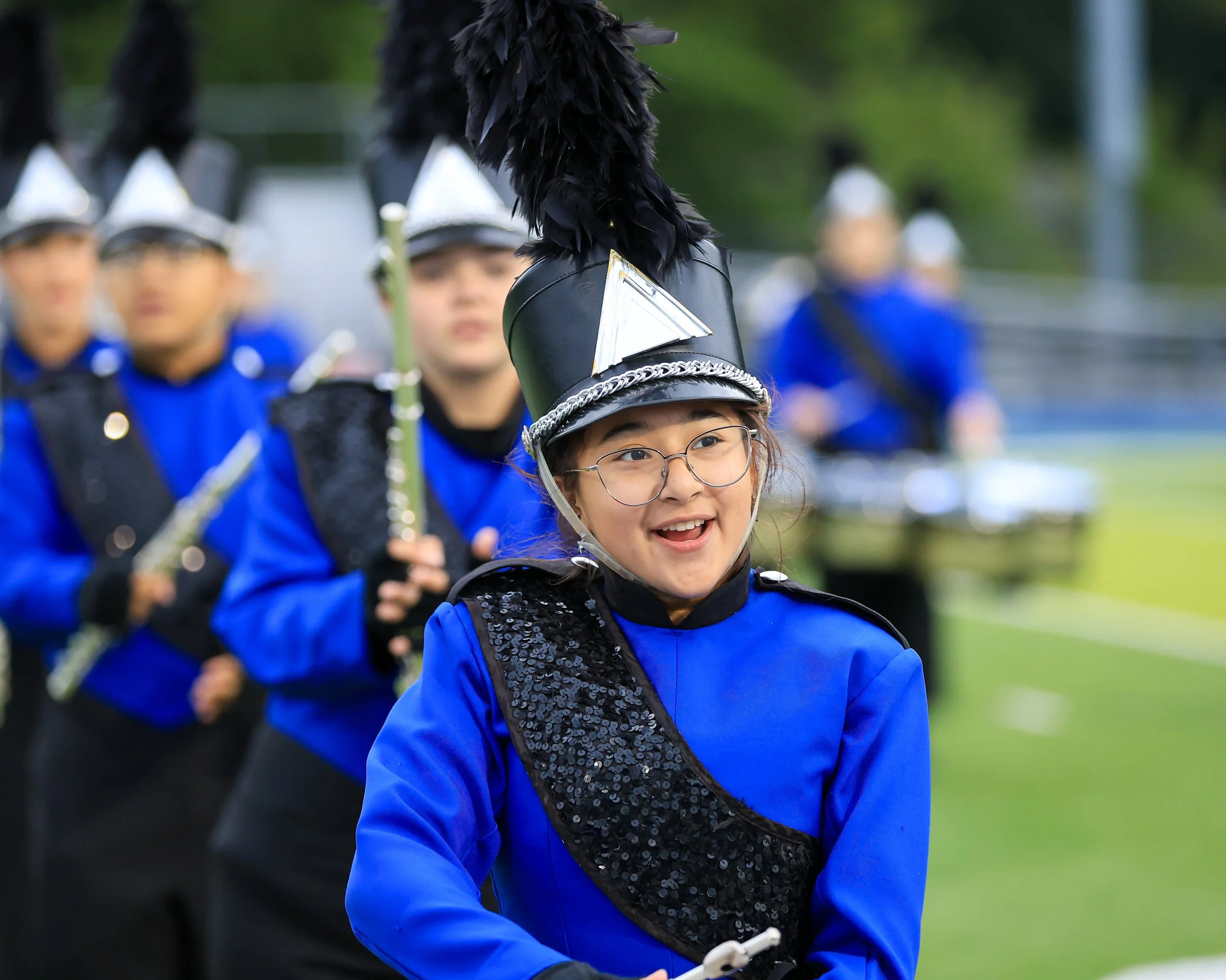 WK Marching Band flute player