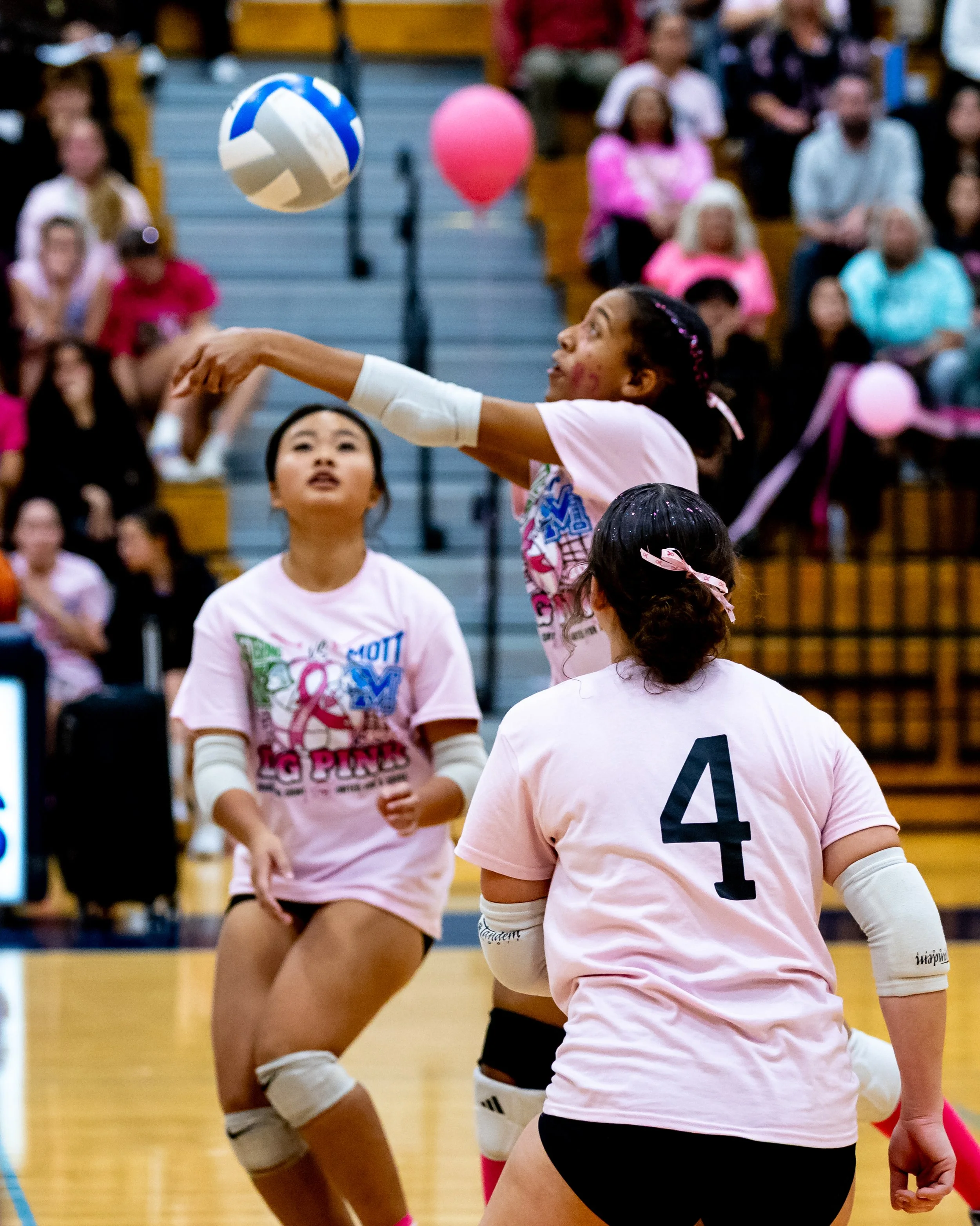 Mott player hits the ball