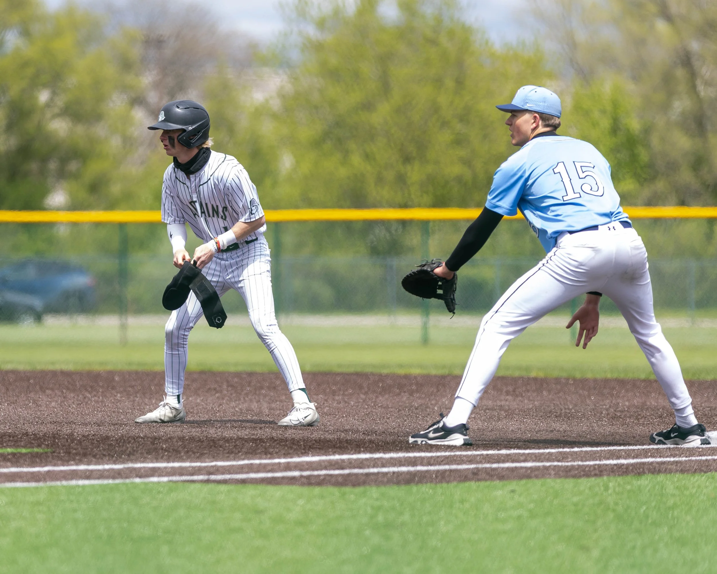 Kettering #1 leading off at 1st base