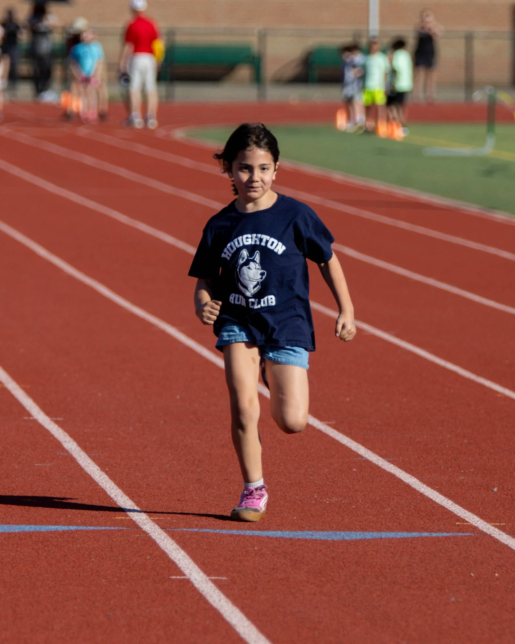 Houghton girl finishes the race
