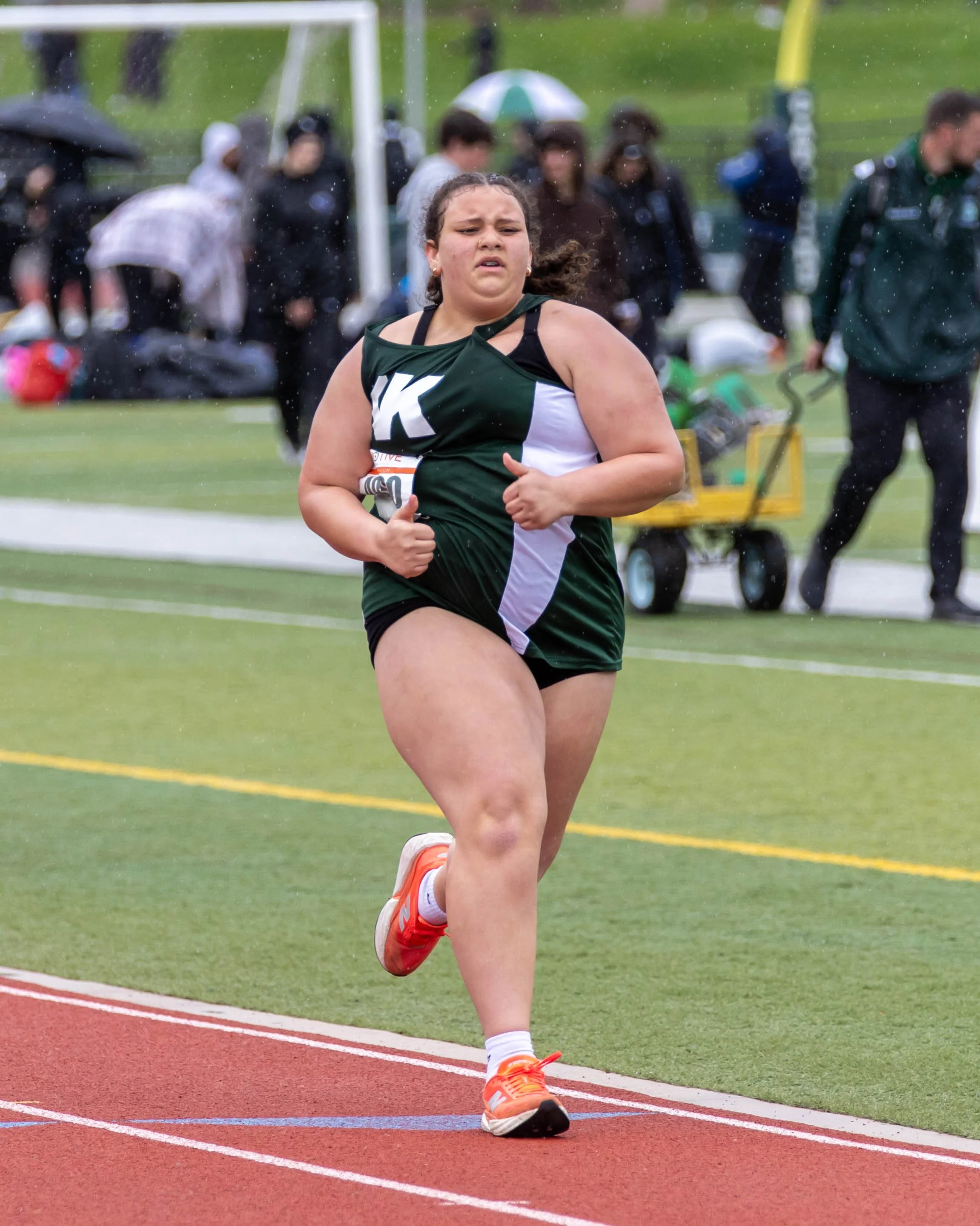 Kettering girl running on the track
