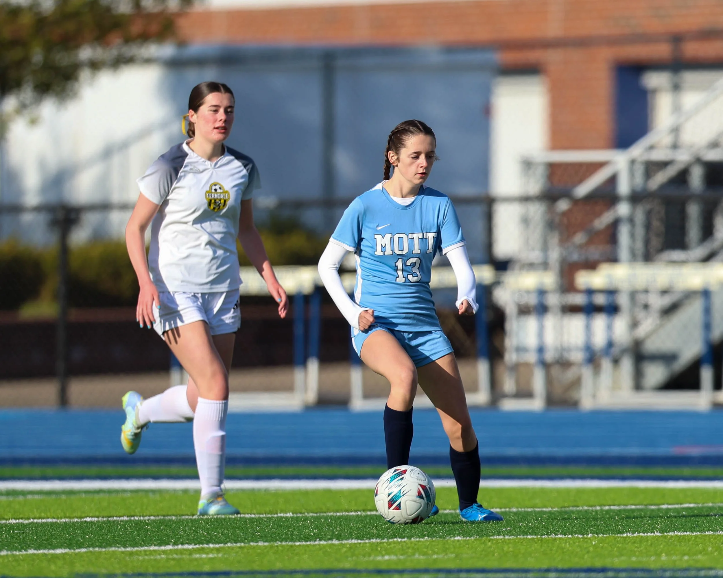 #13 with the ball