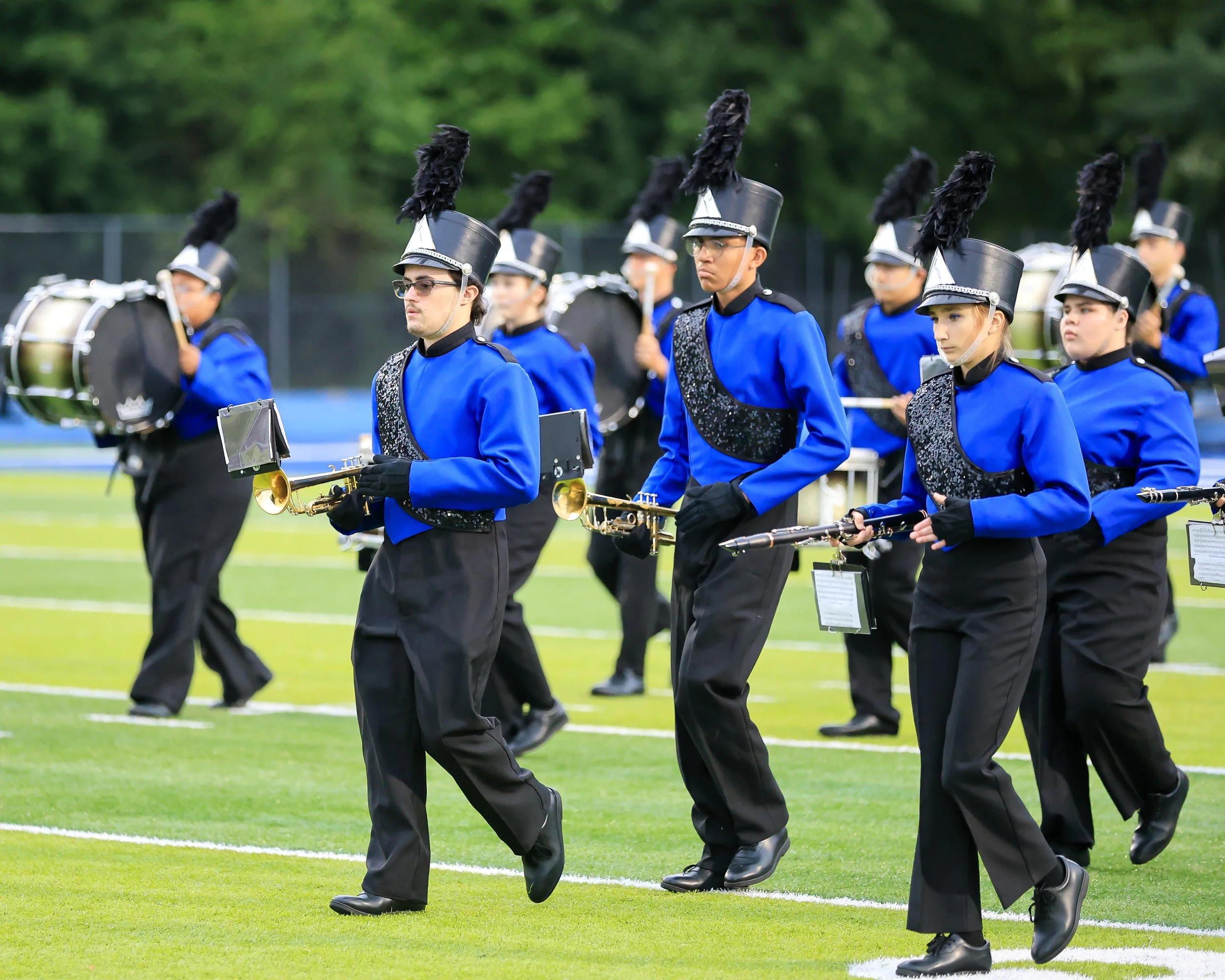 WM Marching Band members