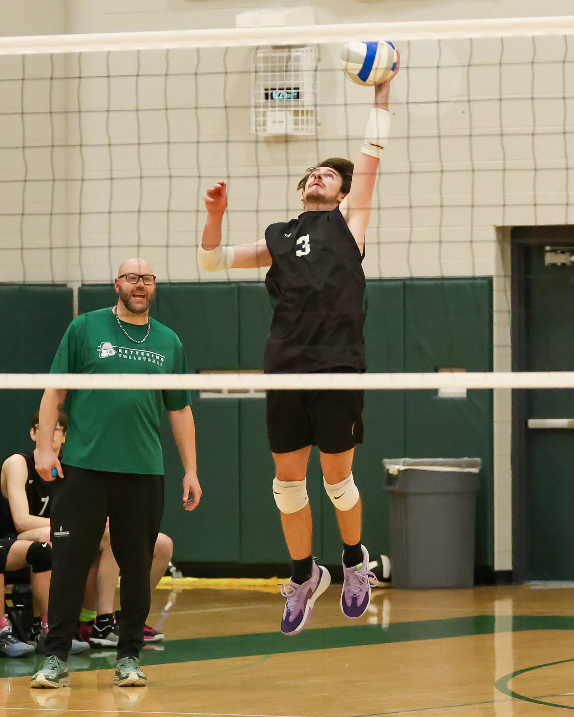 Kettering #3 hits the ball