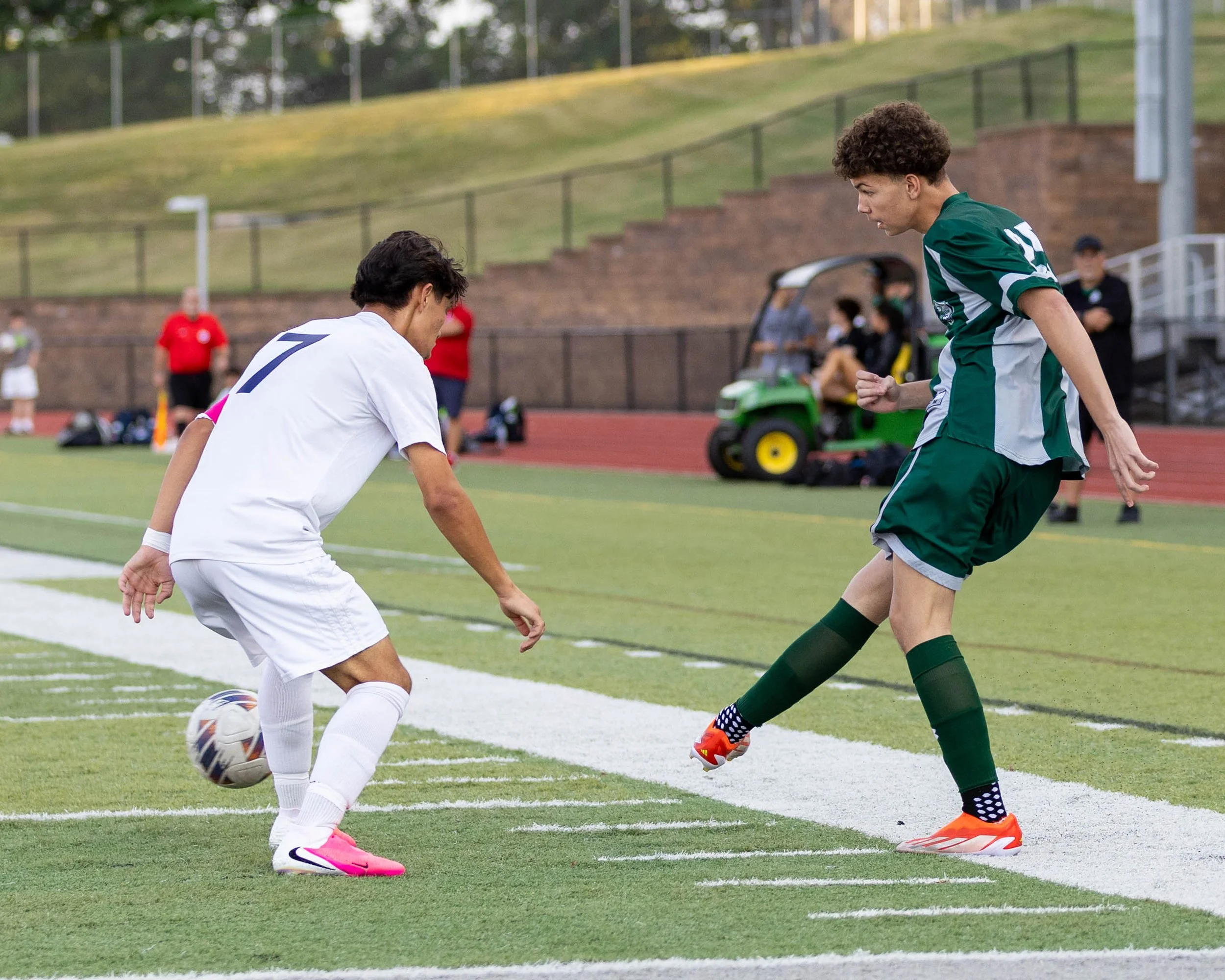 WK 25 kicks the ball