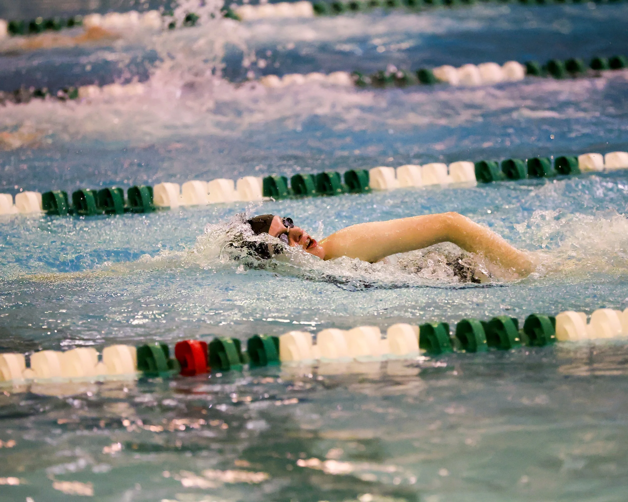 WU swimmer doing the freestyle