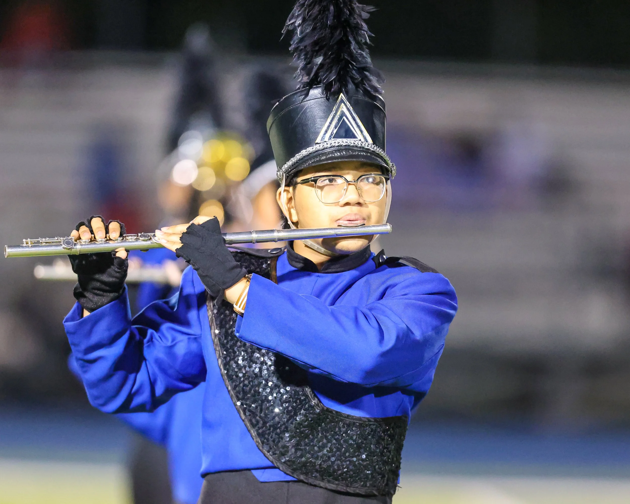 WM Marching Band member flute player