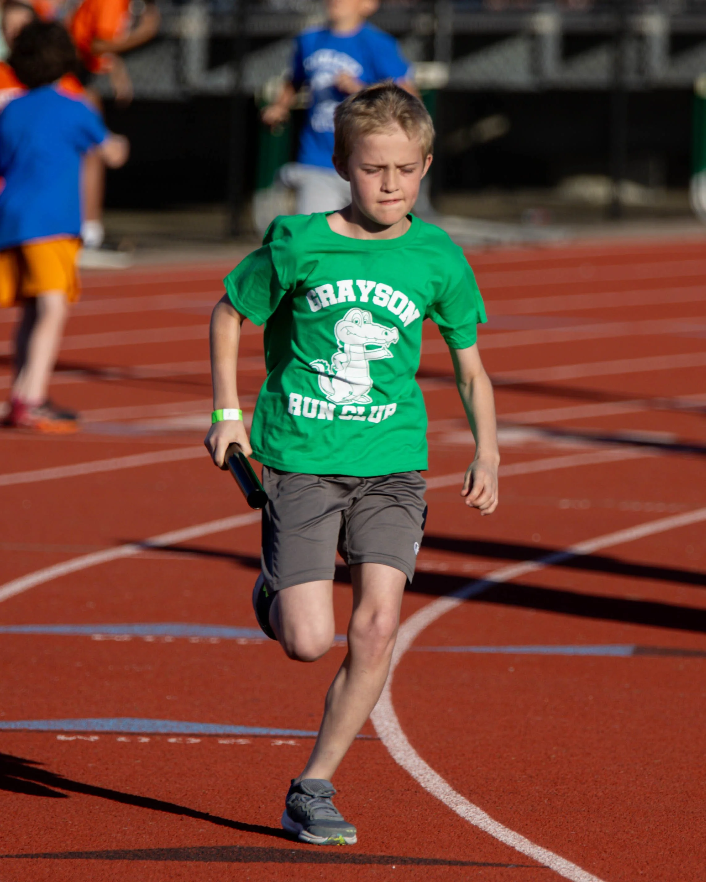 Grayson runner after the exchange