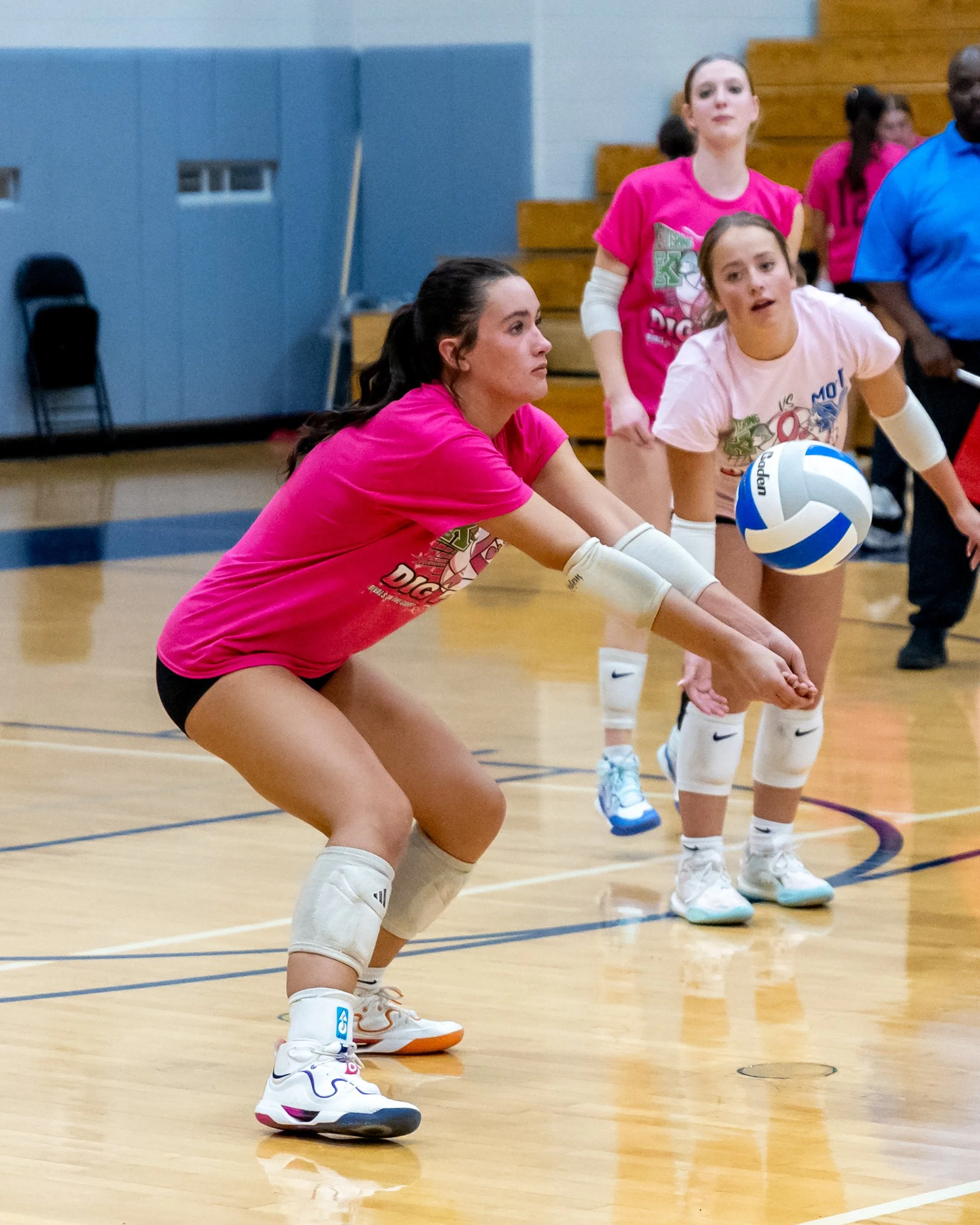 Kettering player hits the ball