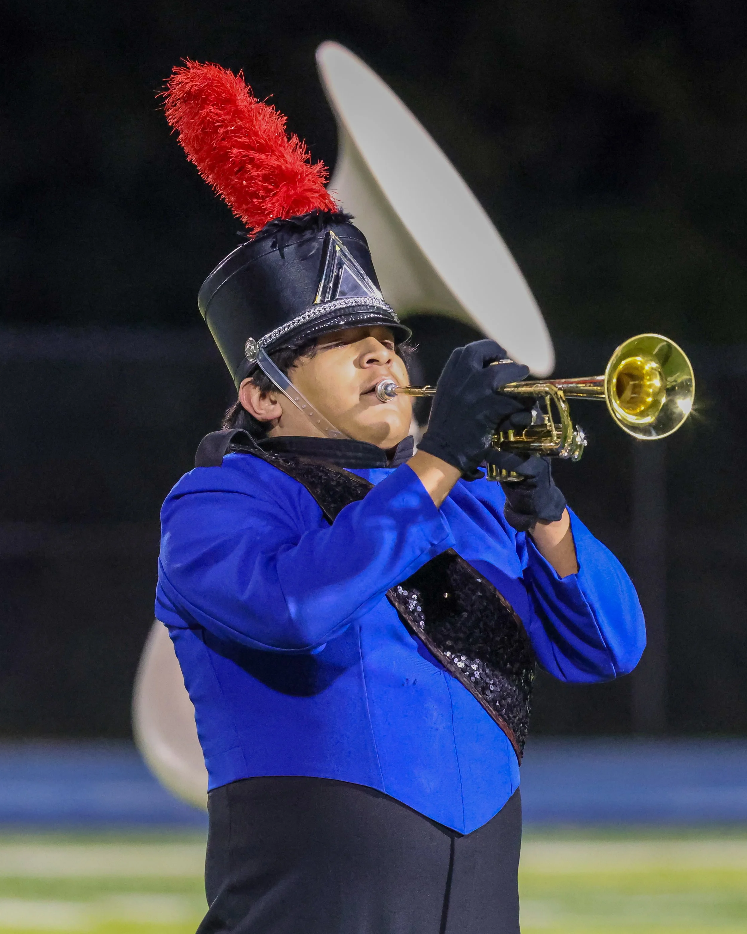 WM Marching Band trumpet player