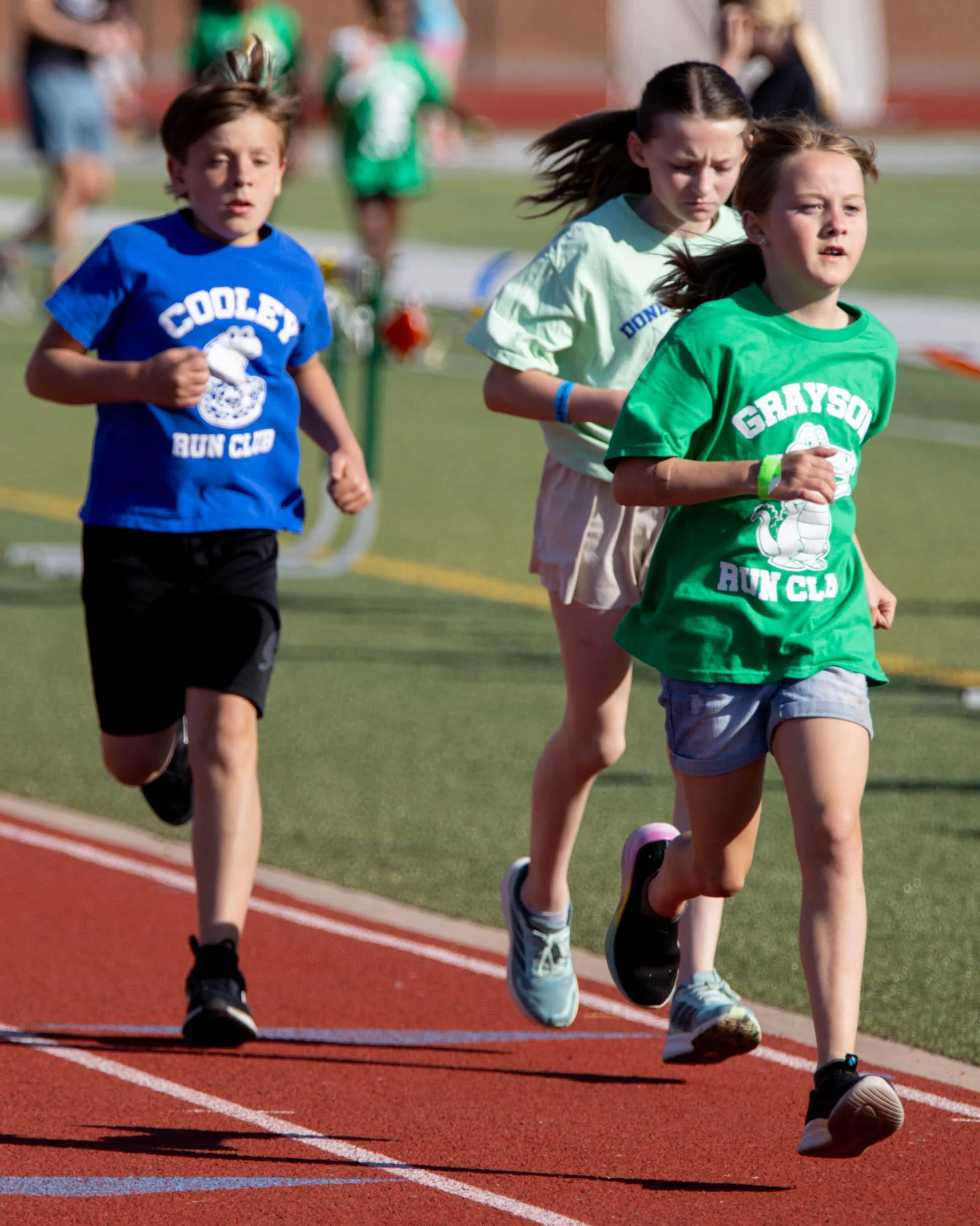 Grayson, Donelson girls and Cooley boy lap 1