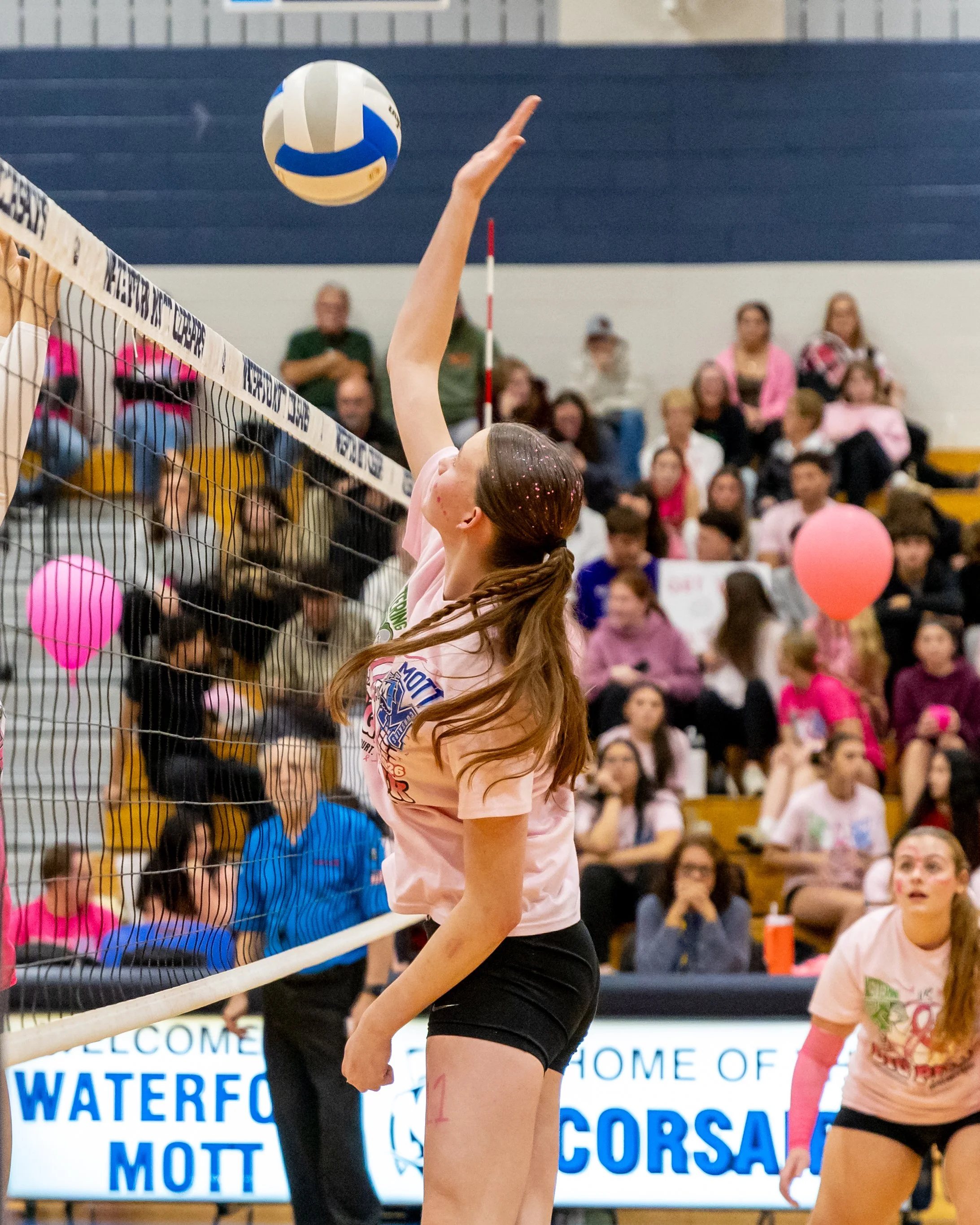 Mott player hits the ball