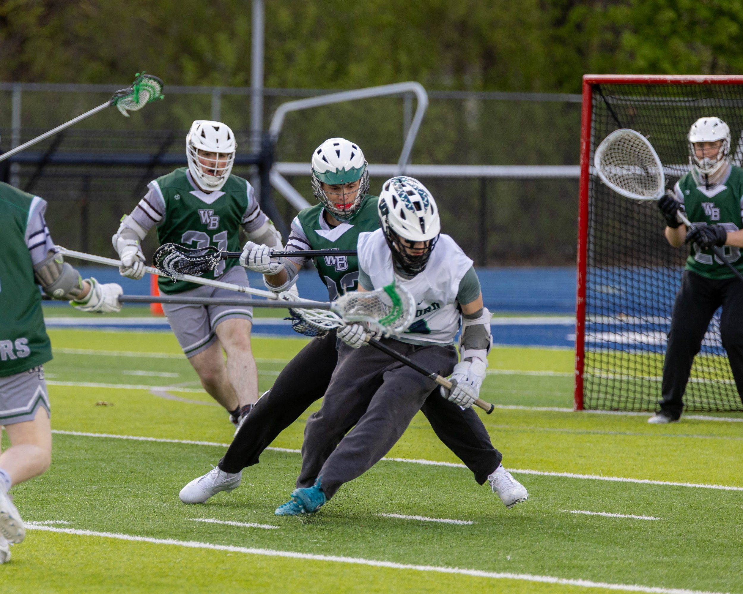 #23 player swarmed by West Bloomfield players