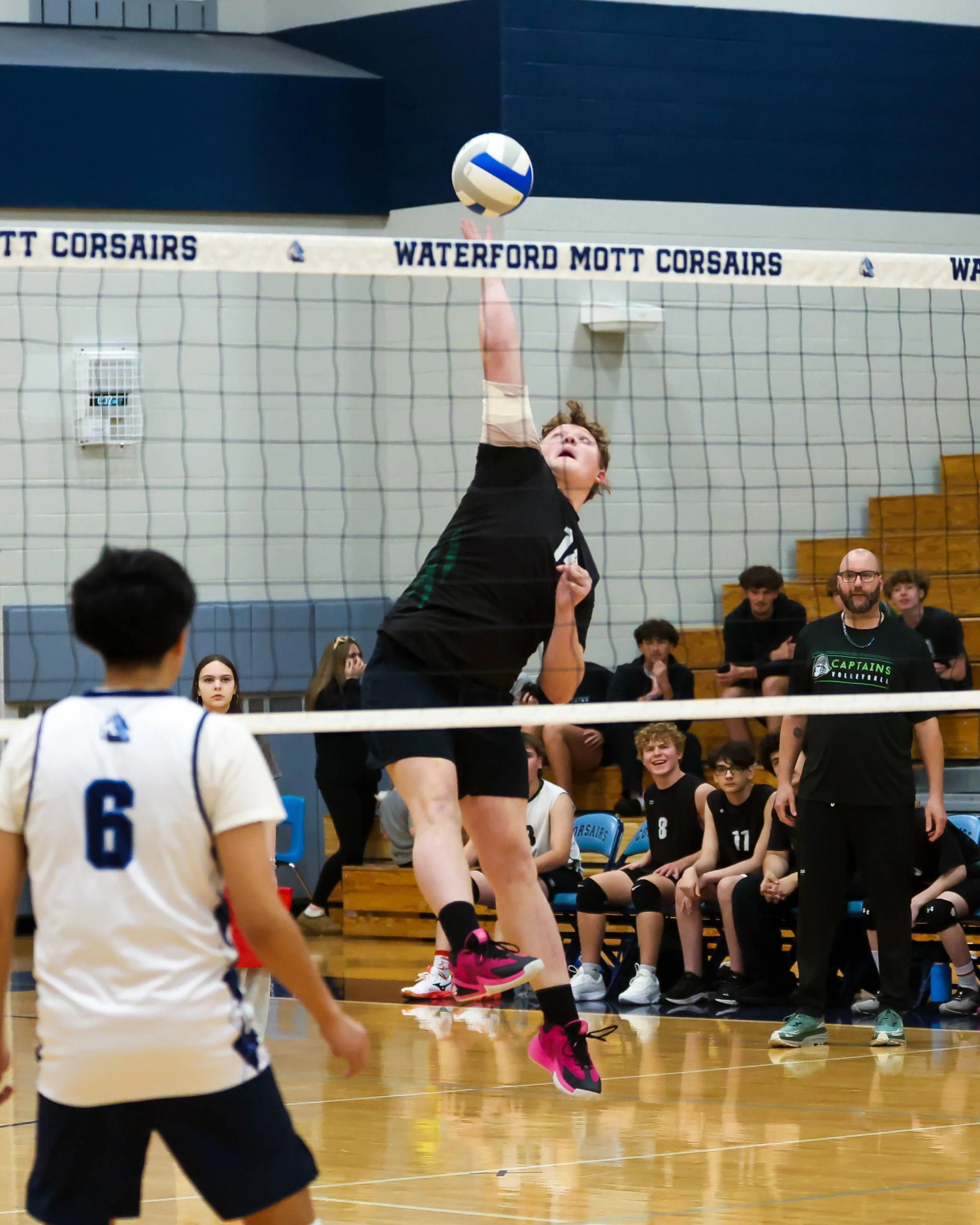 Kettering #14 spikes the ball