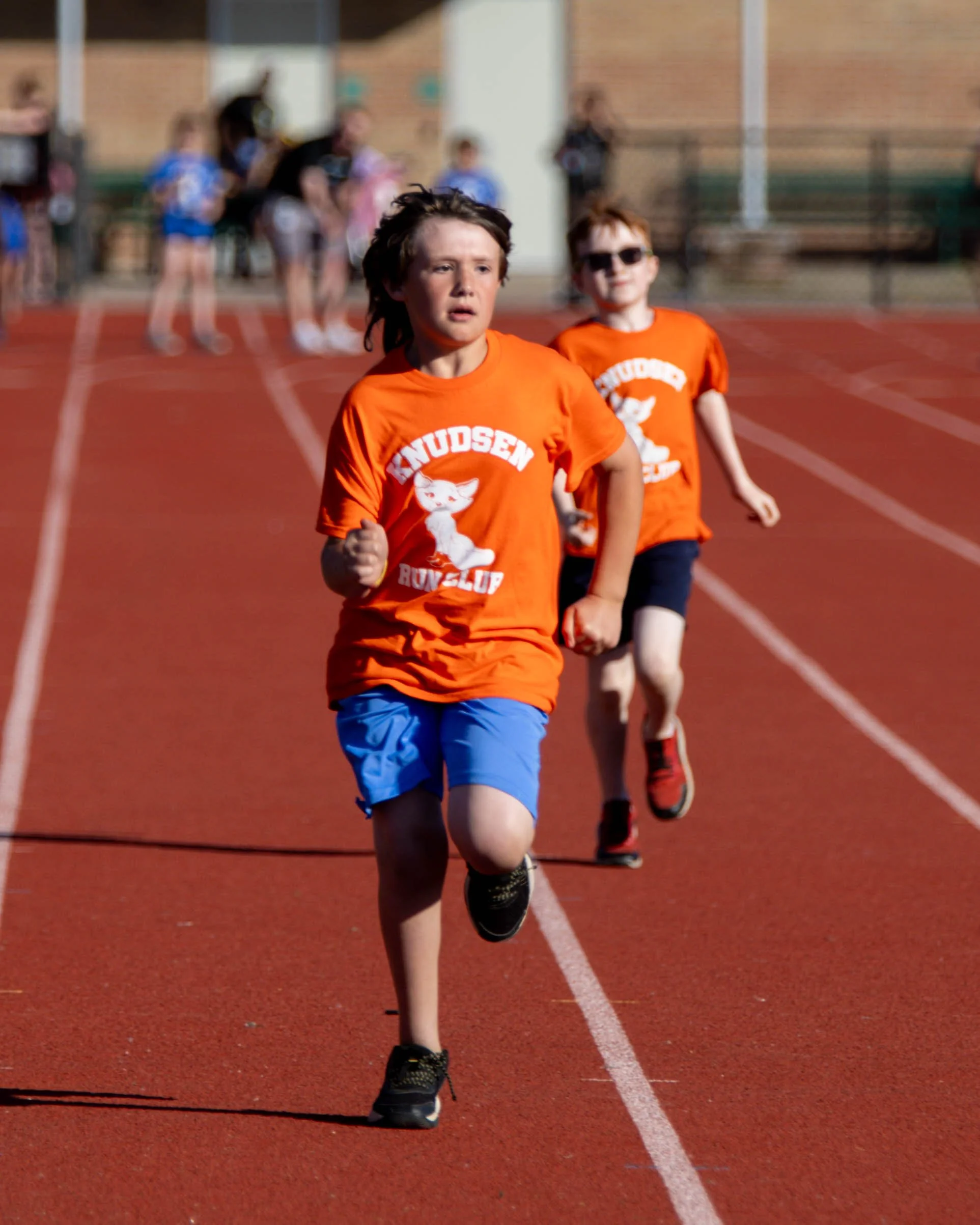 Knudsen boys on the track