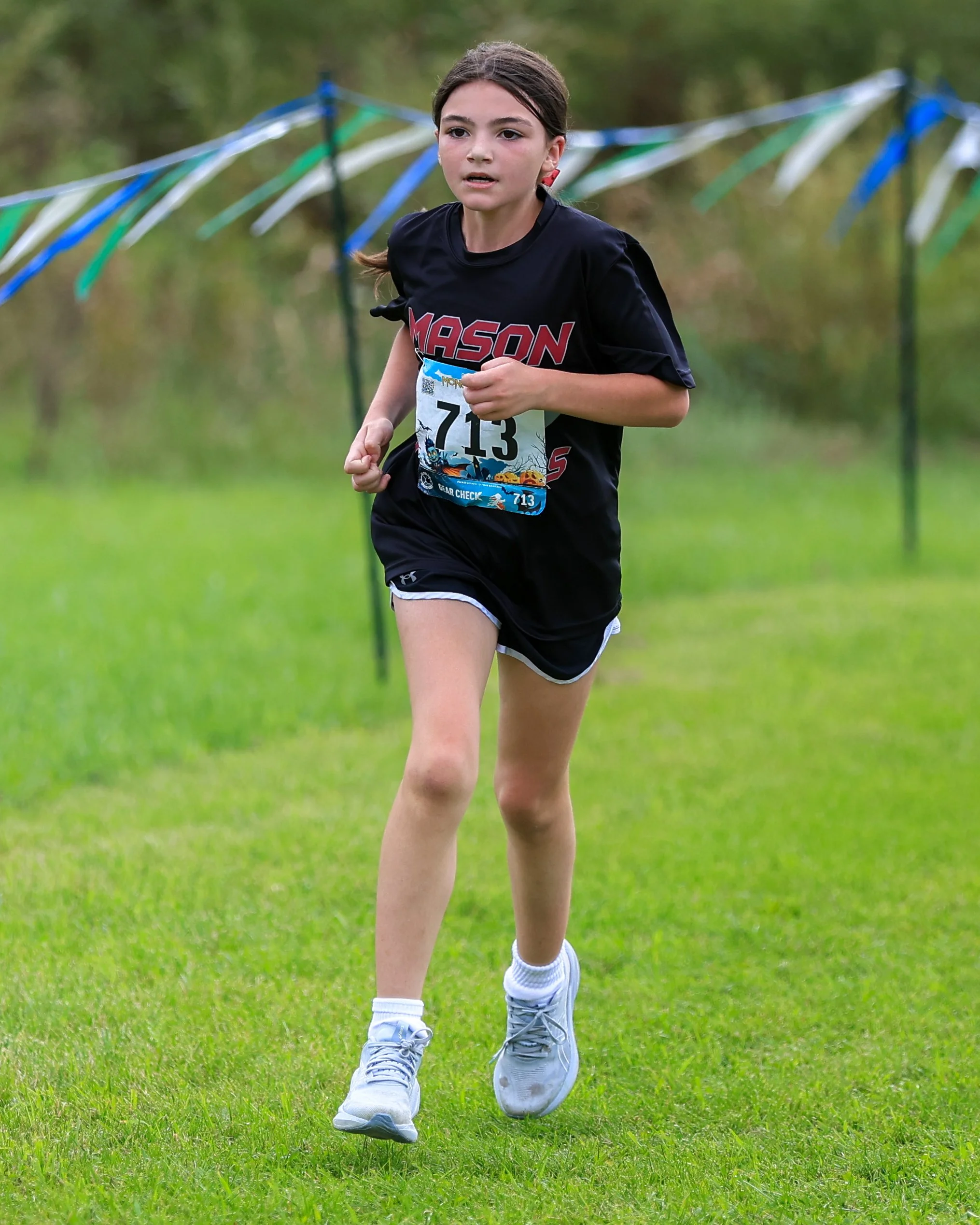 Mason runner at the finish line