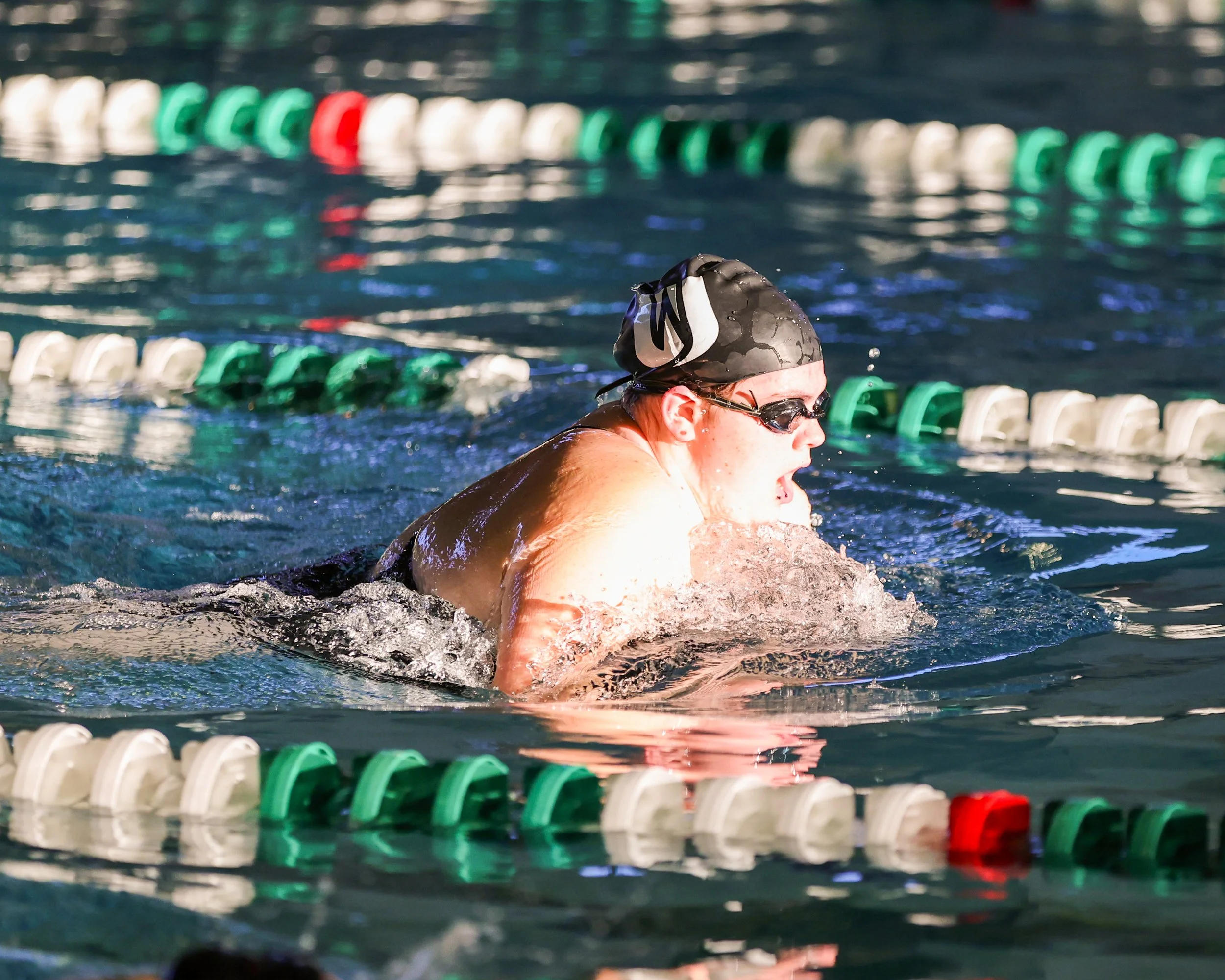 WU swimmer doing the breaststroke