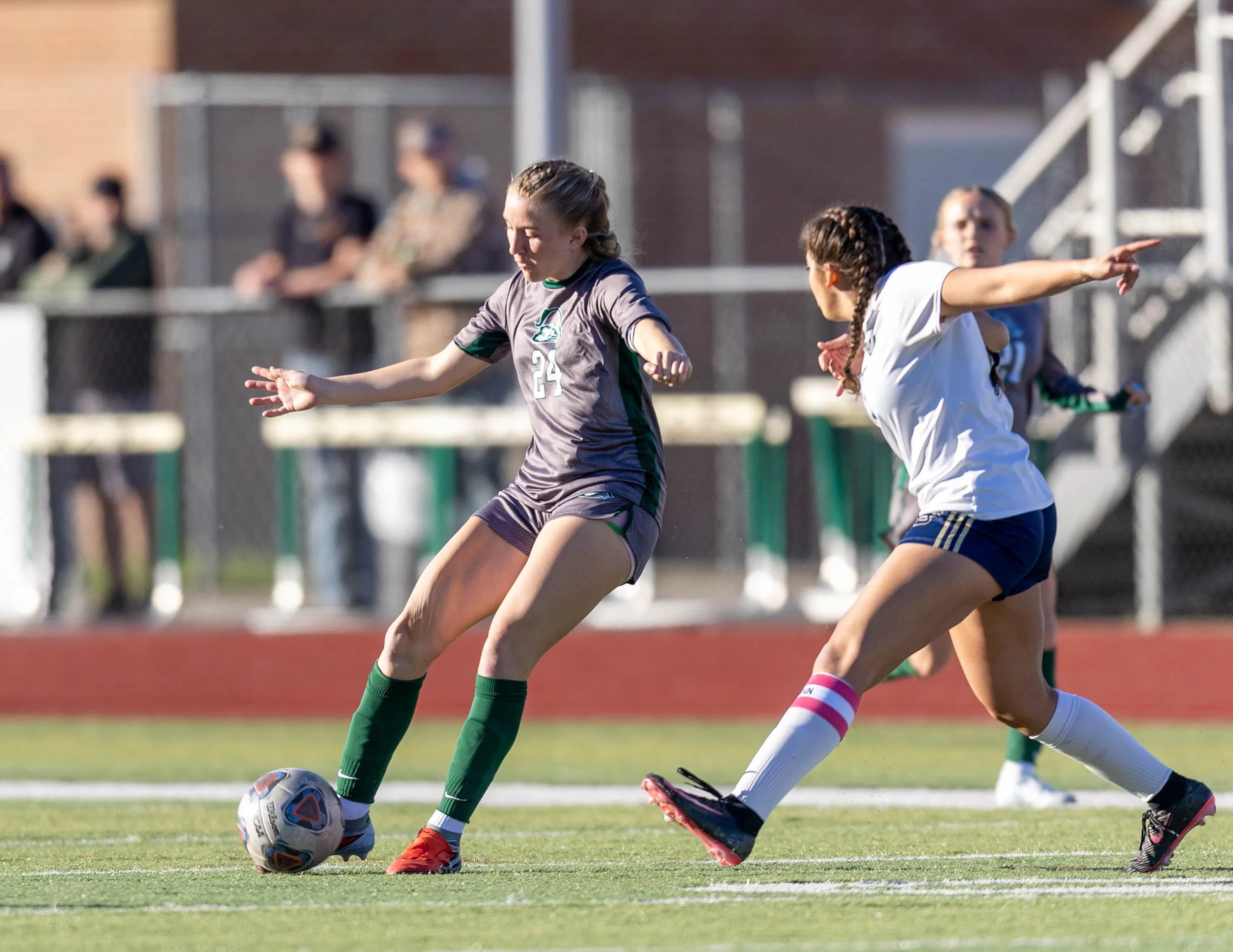 #24 passes the ball