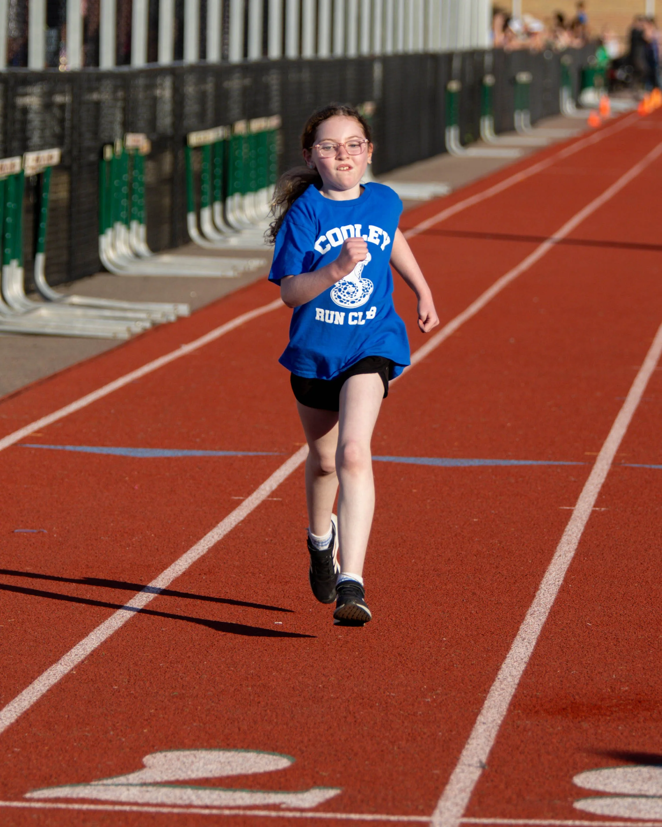 Cooley runner at the finish line