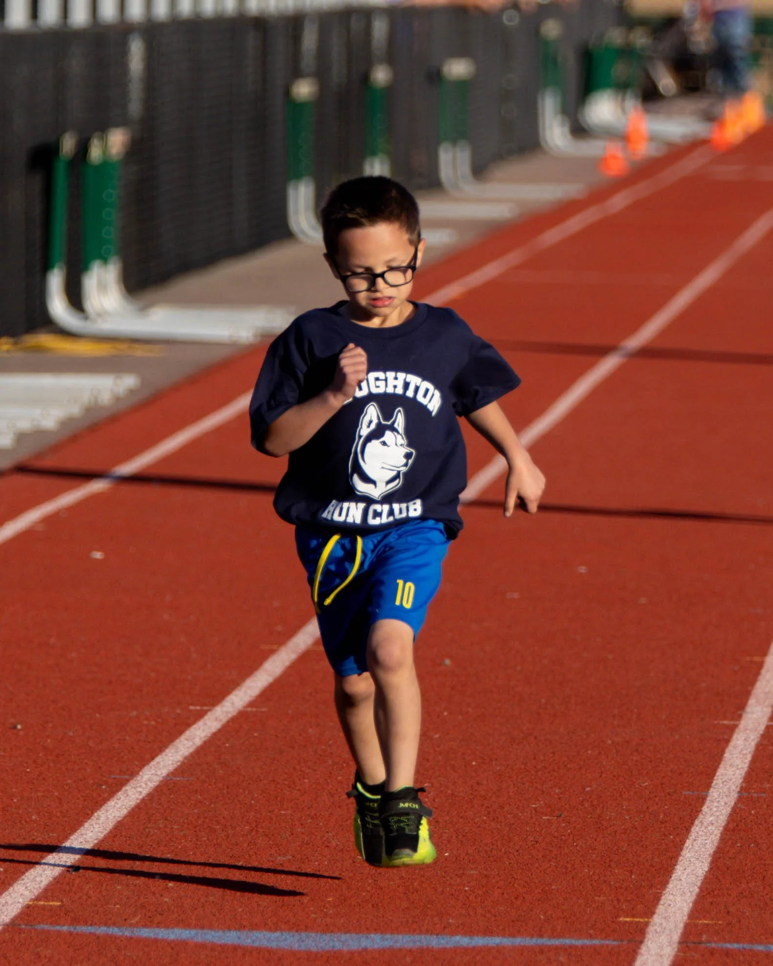 Houghton runner at the finish line