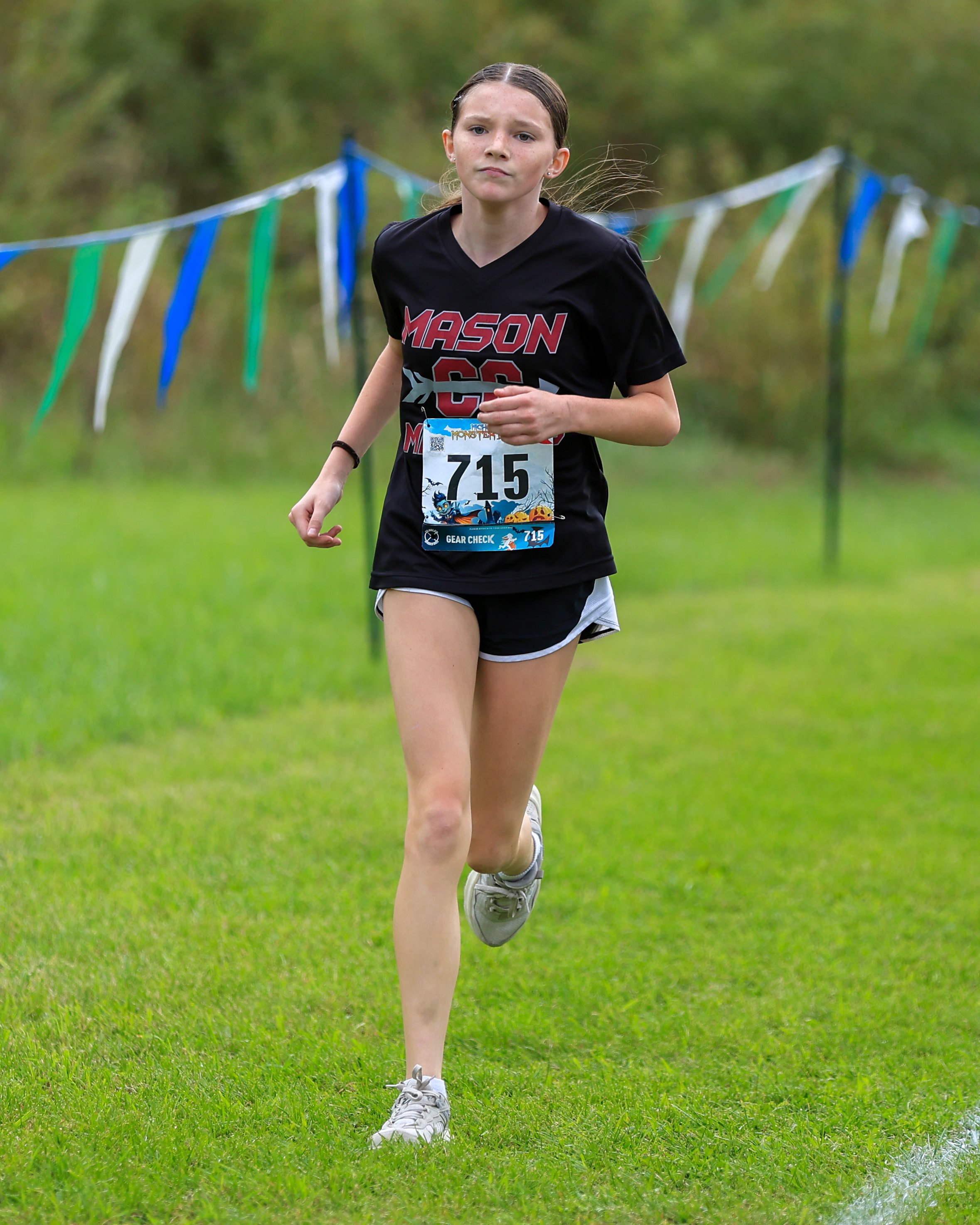 Mason runner at the finish line