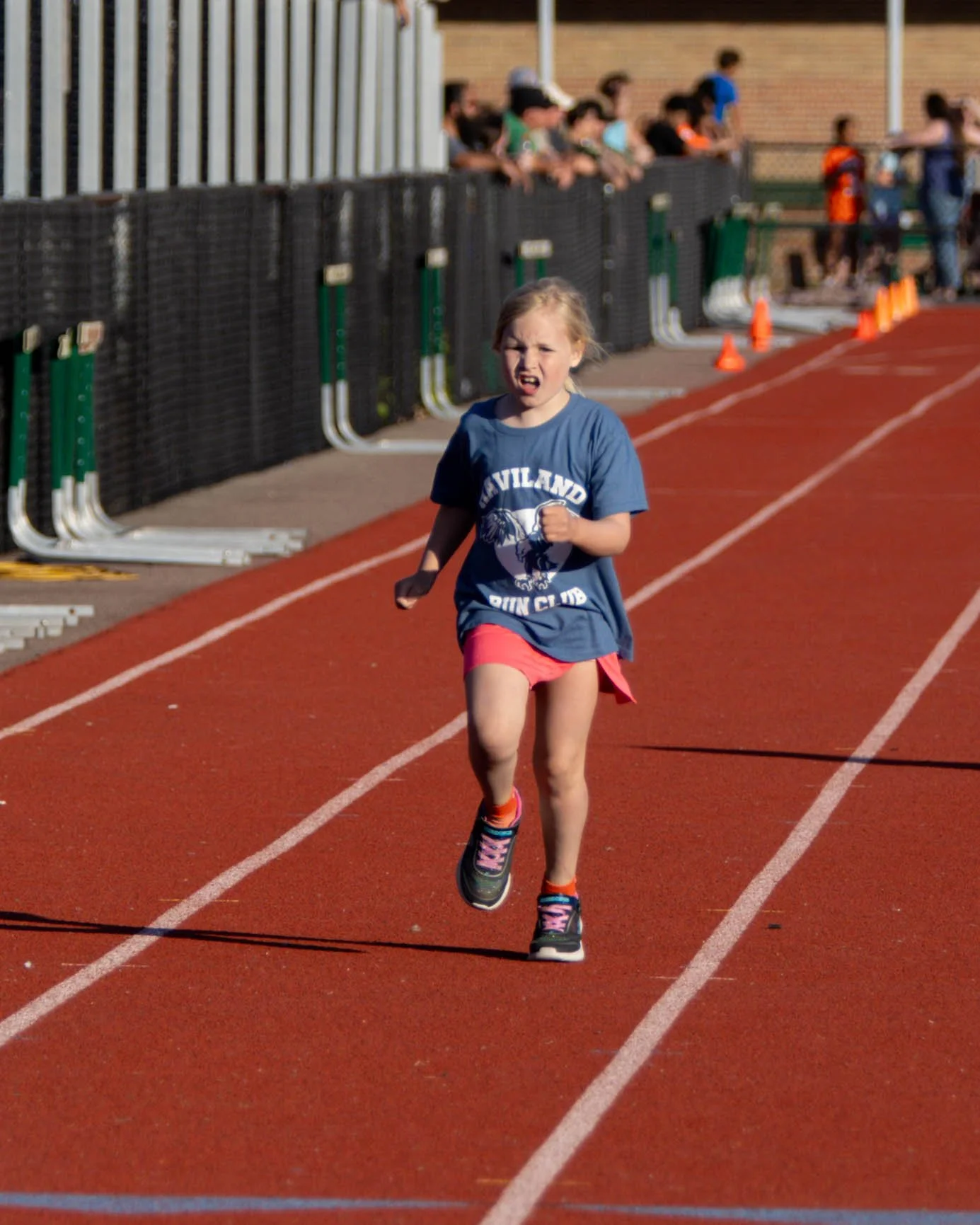 Haviland runner at the finish line