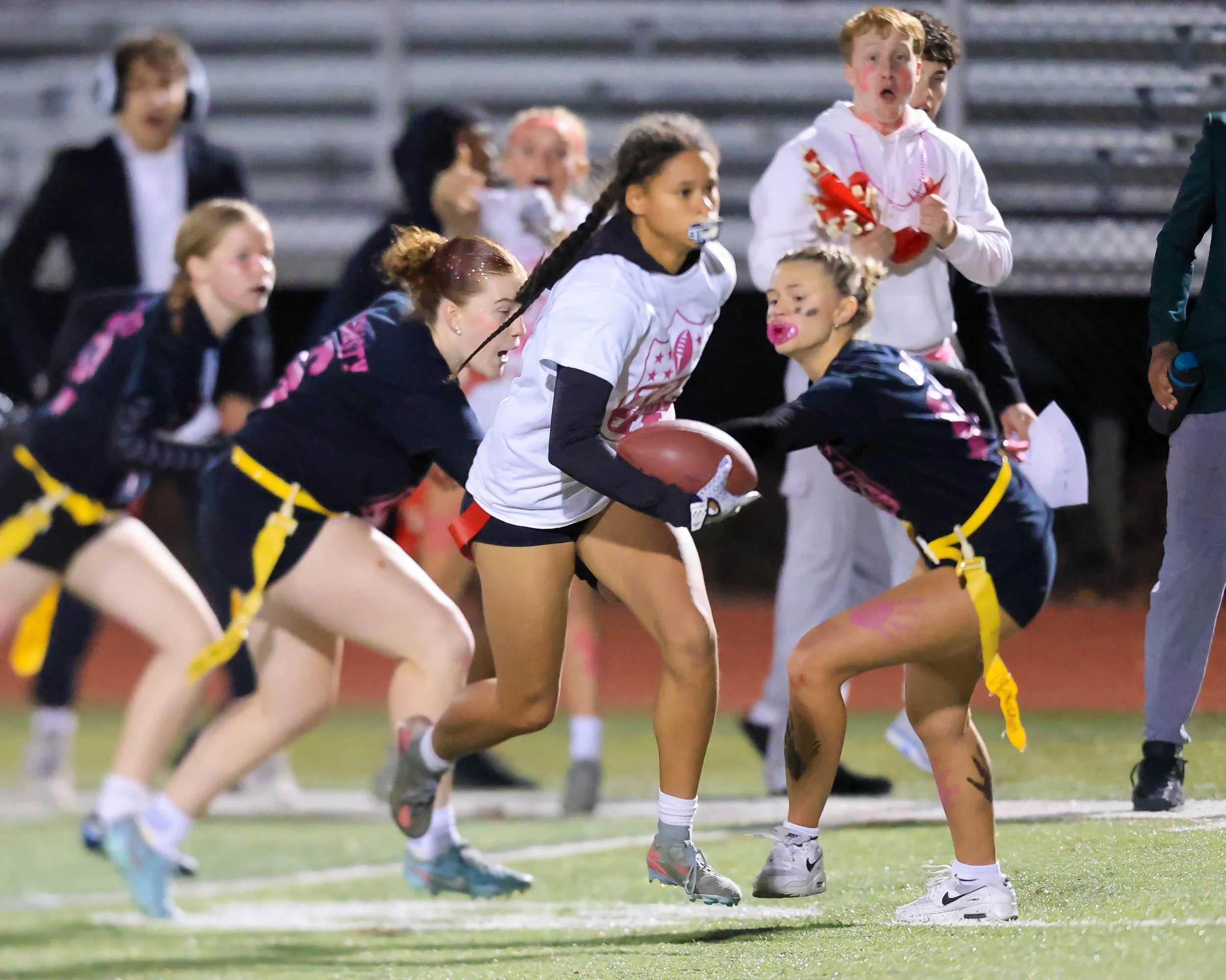 Junior running back with he ball