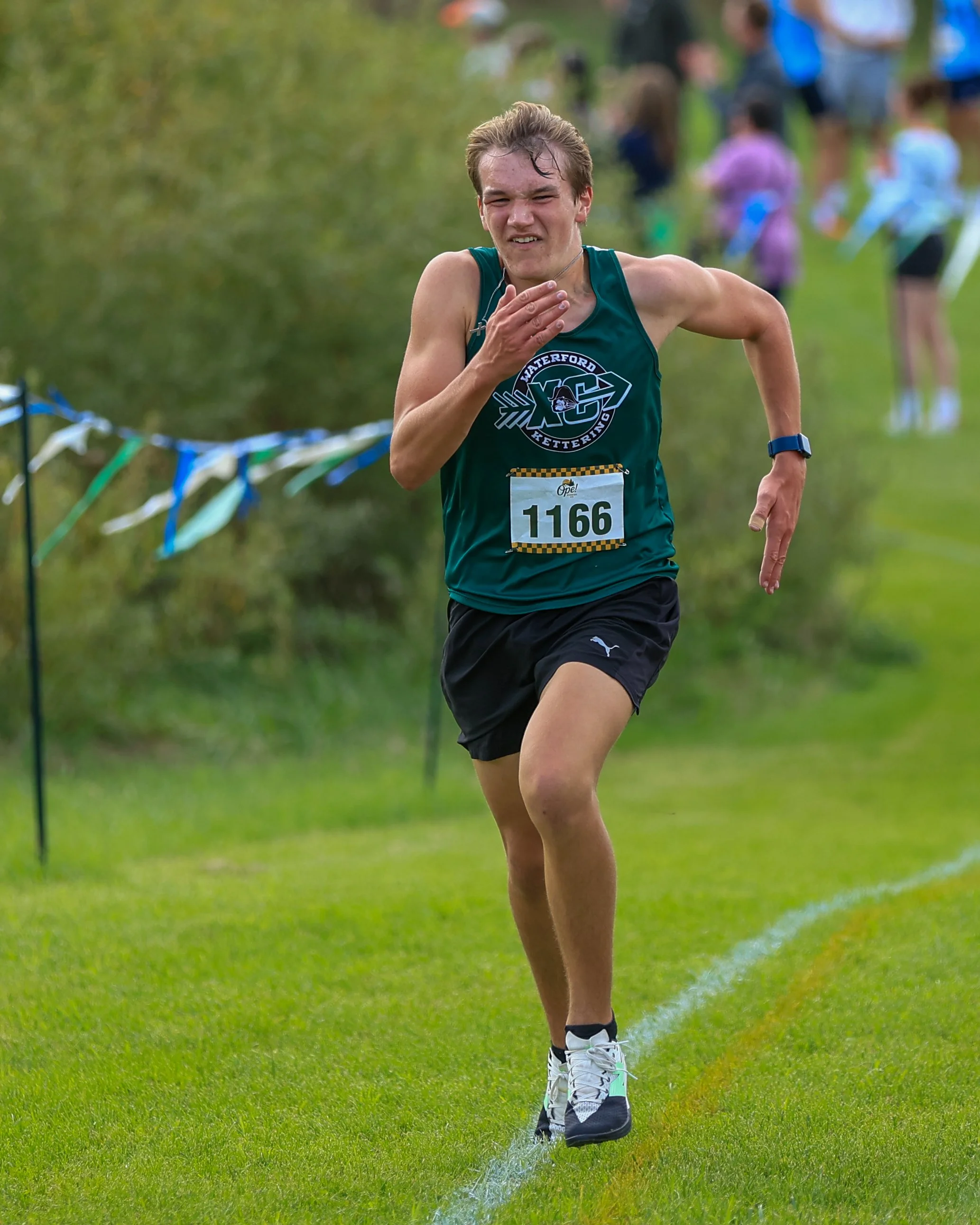 WK runner at the finish line