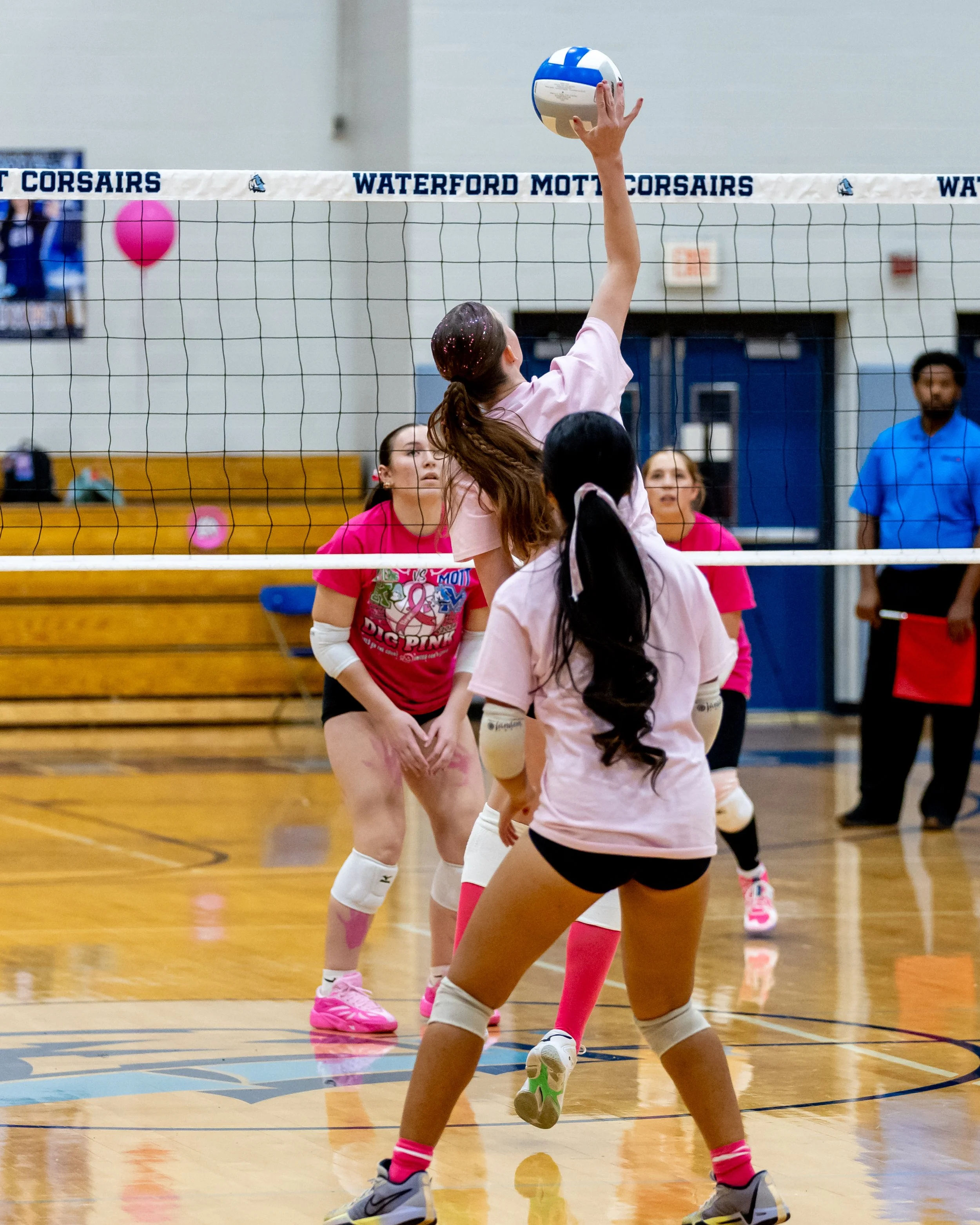 Mott player hits the ball