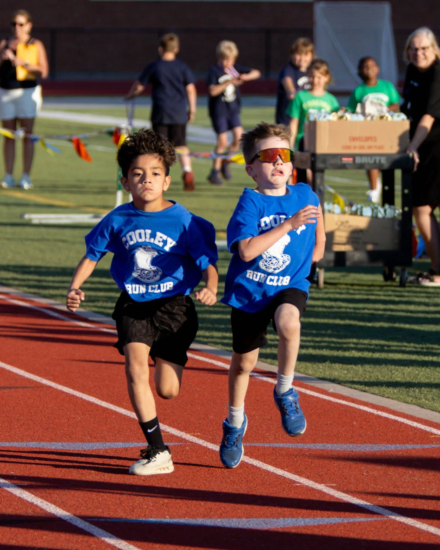 Cooley runners at the finish line