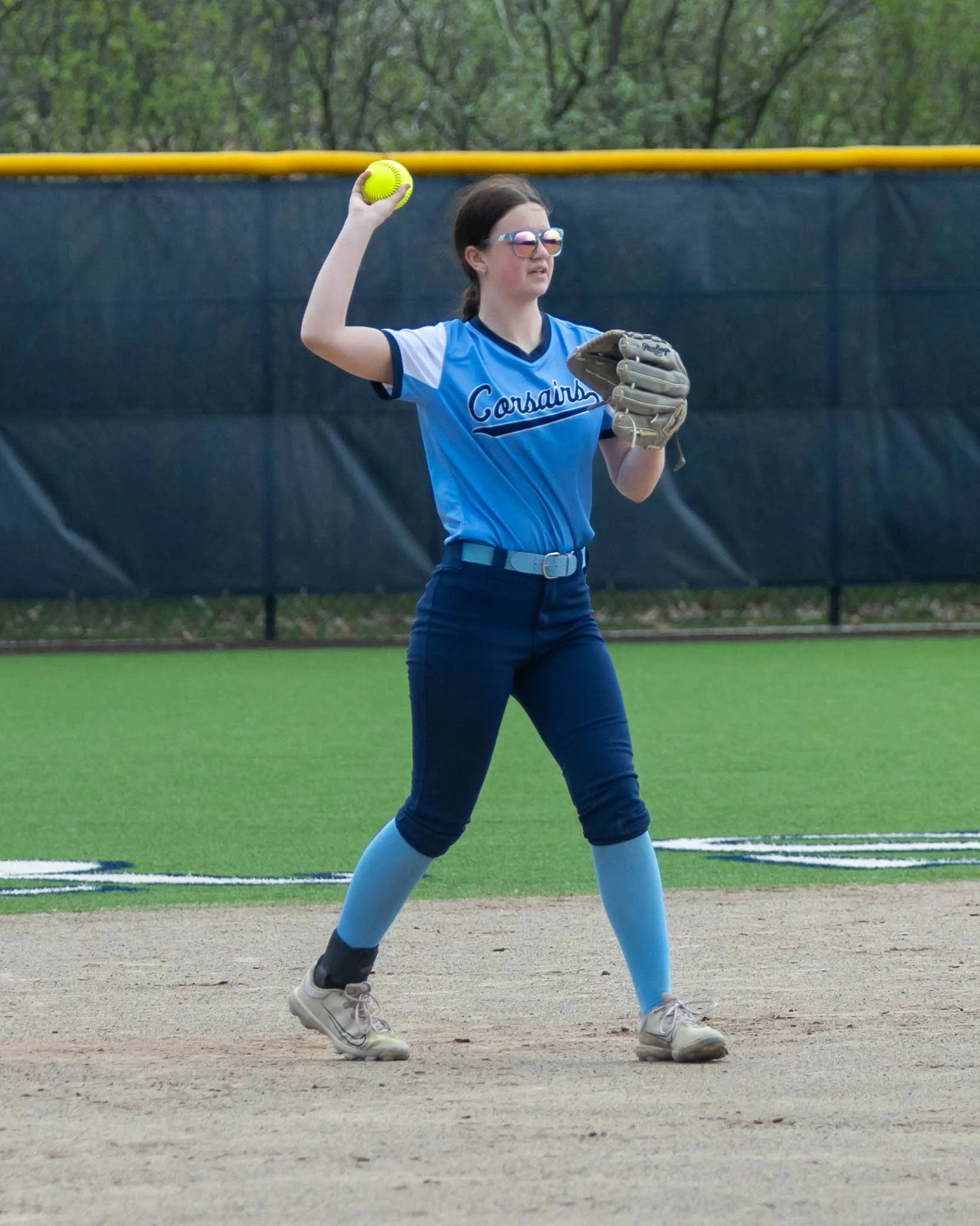 Mott second base throws the ball