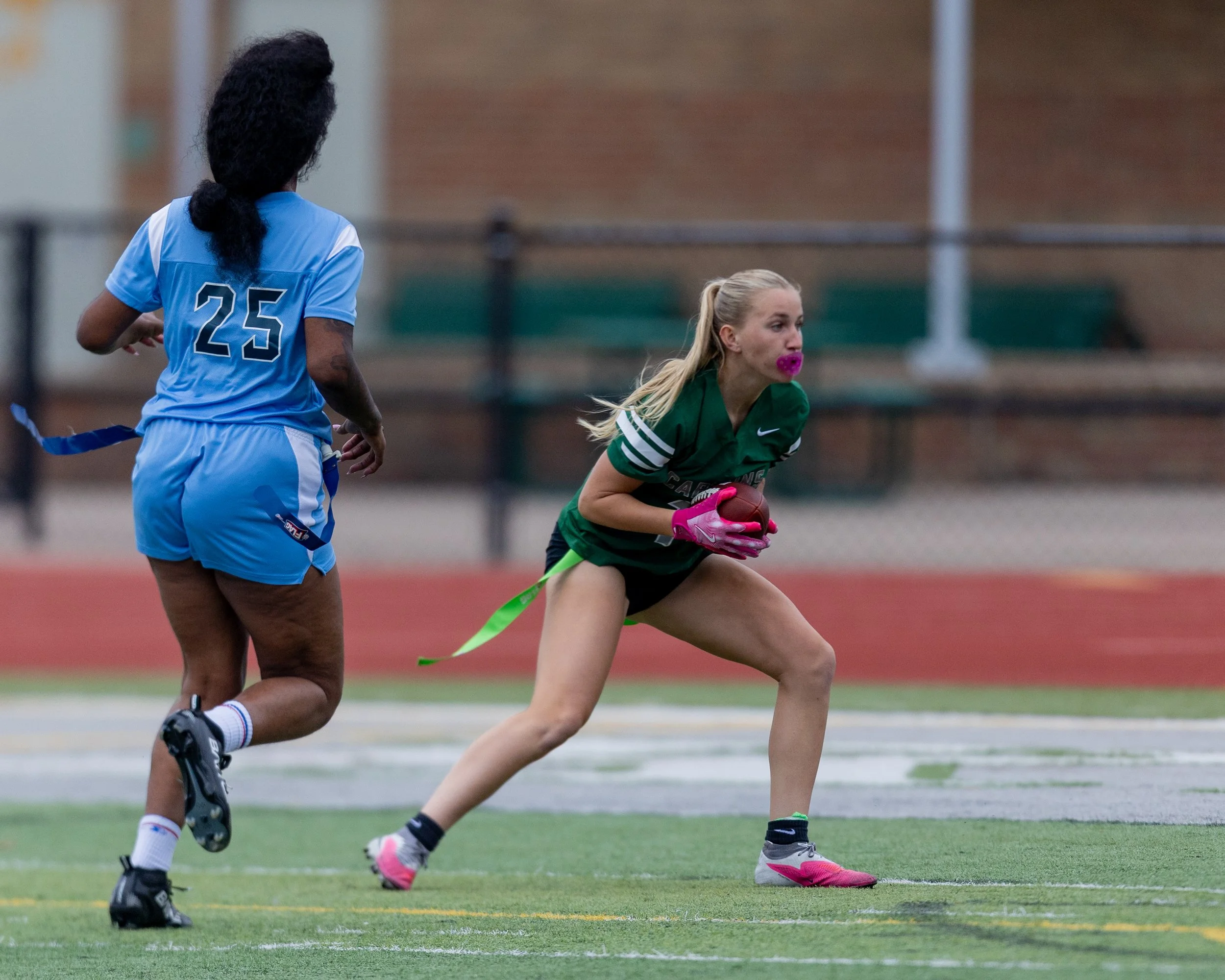 WK #13 catches the ball