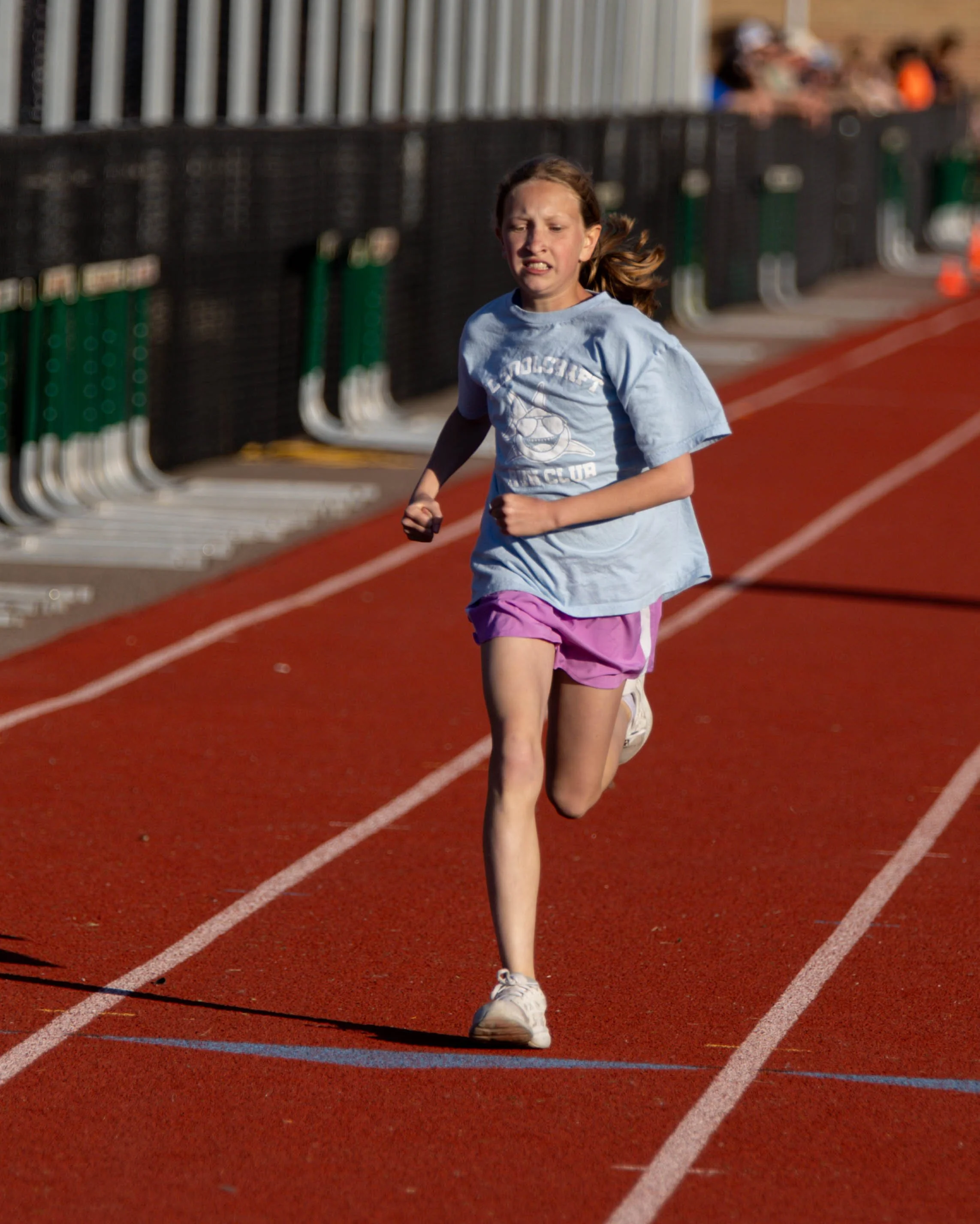 Schoolcraft runner at the finish line