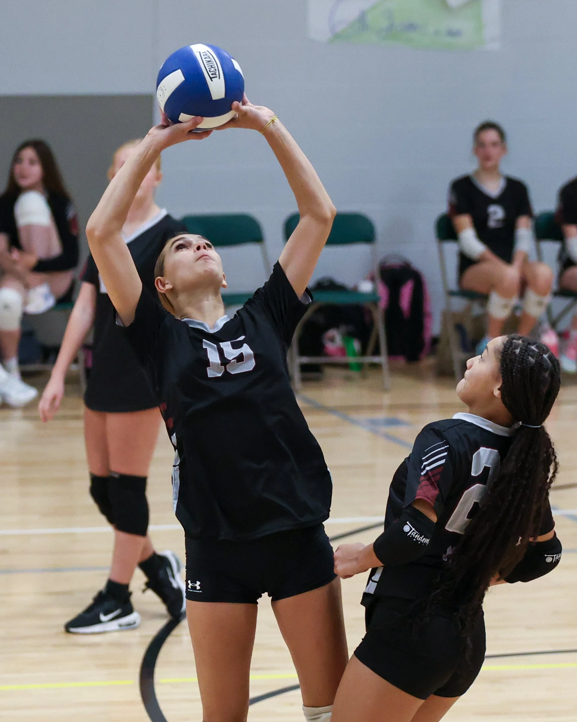 Mason girl returns the ball