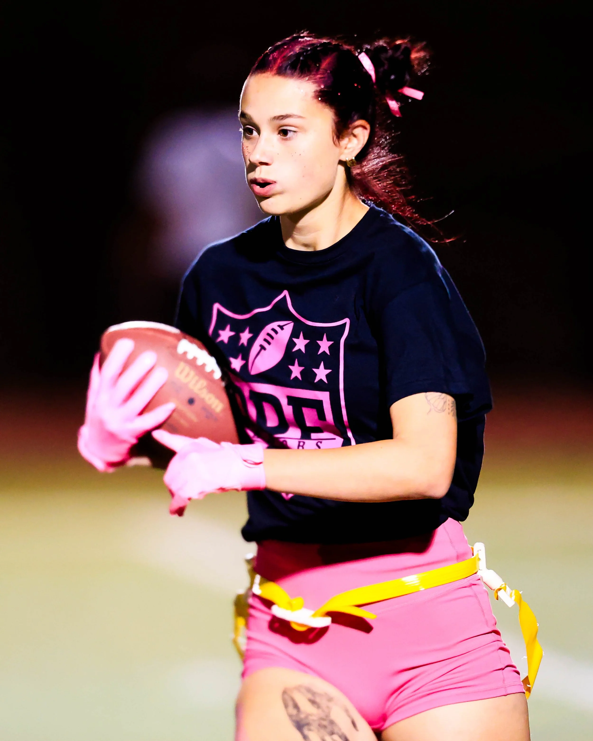 Senior running back with the ball