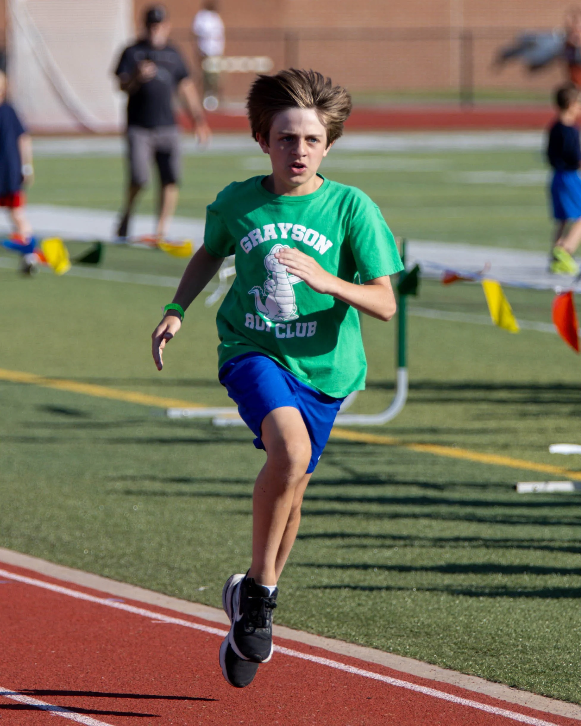 Grayson boy finishes the race
