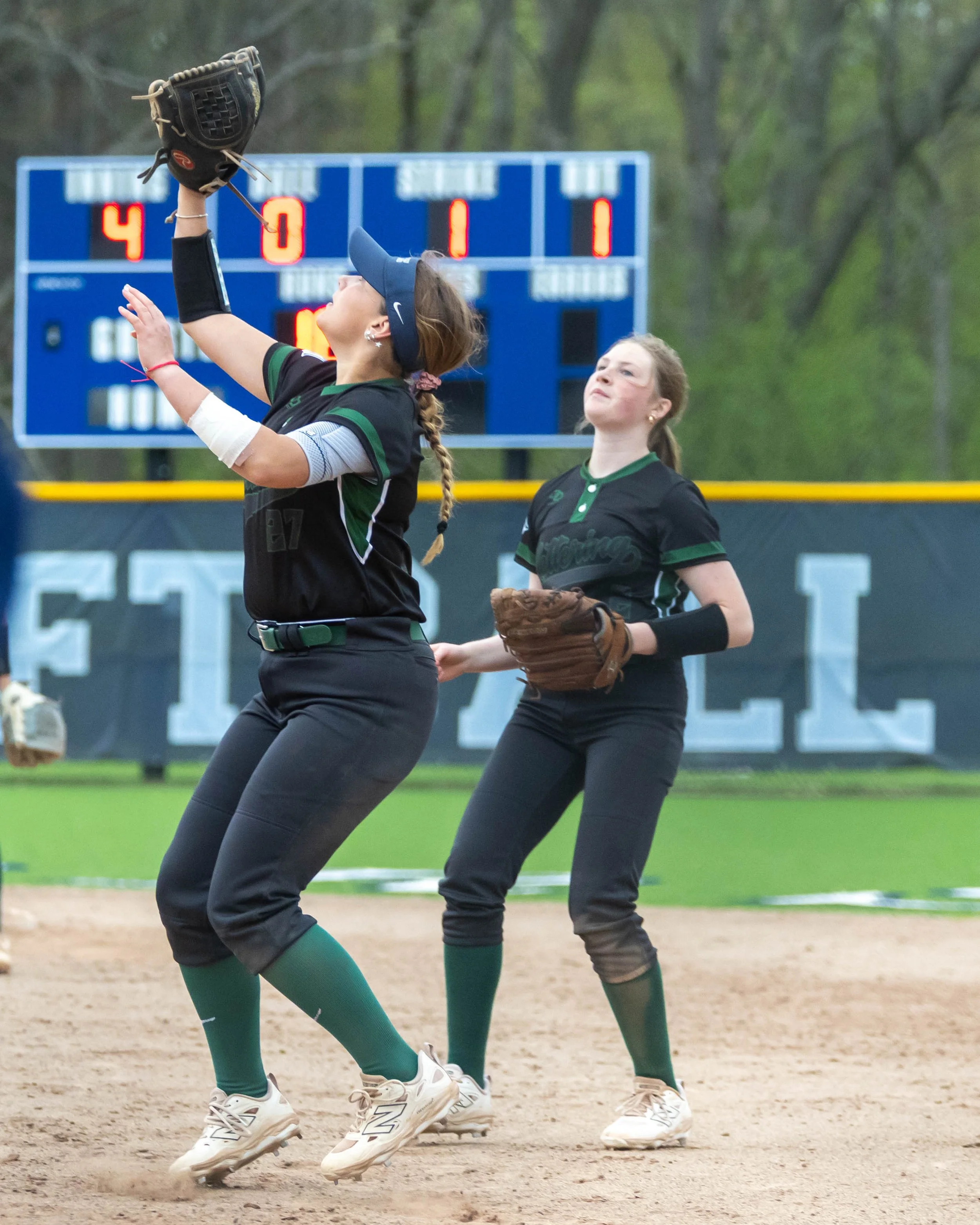 Kettering first base catches the ball