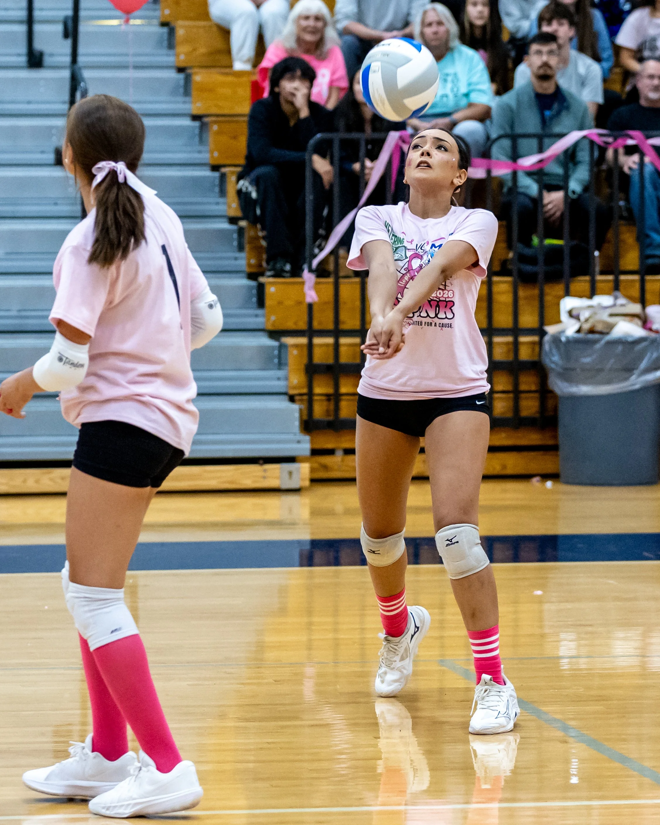 Mott player hits the ball