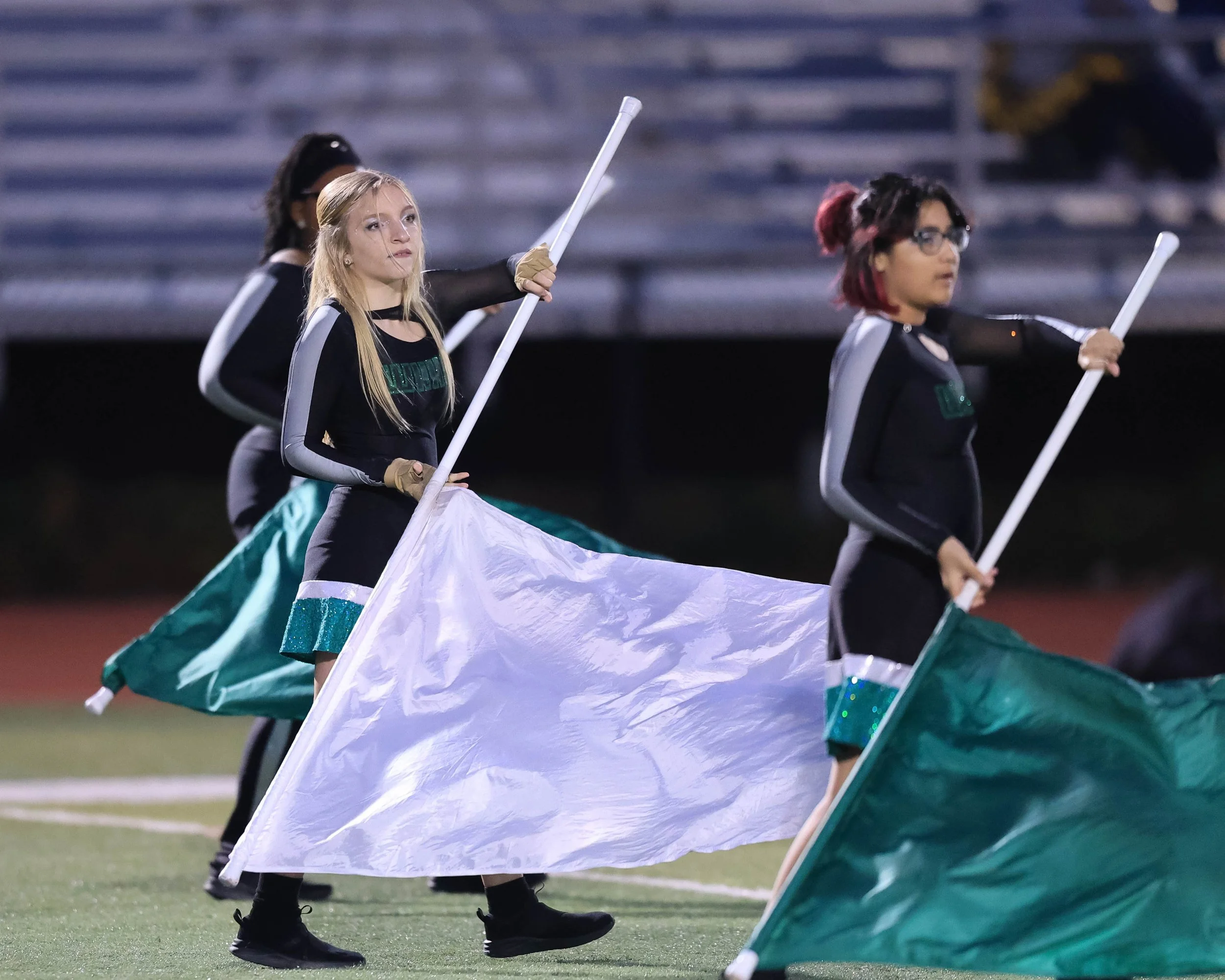WK Marching Band Color Guard members