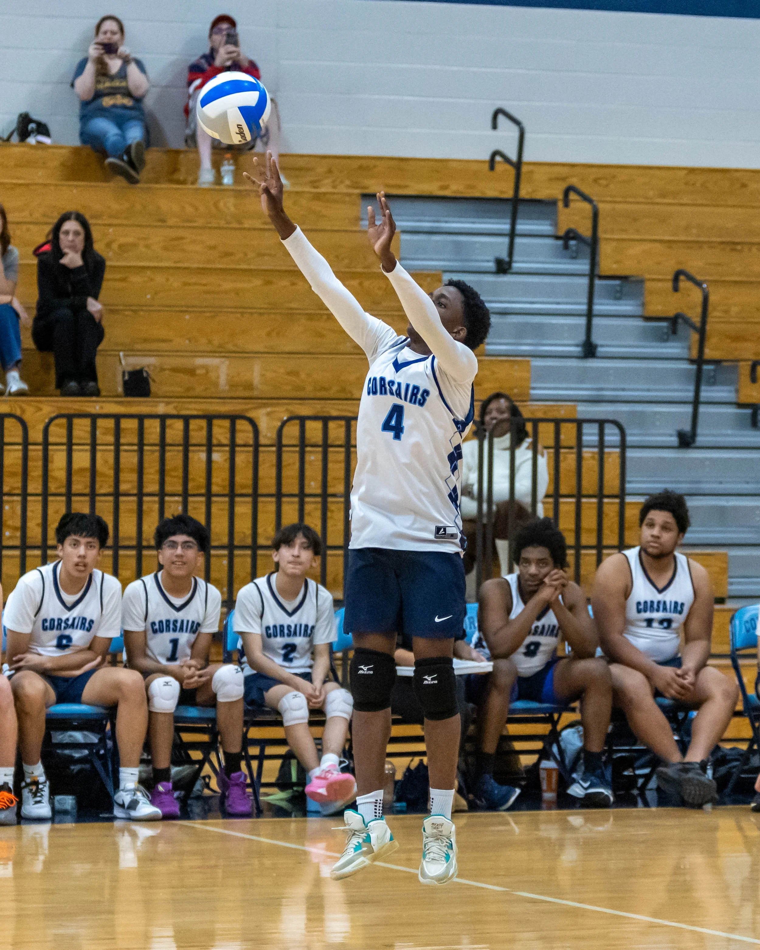 #4 hits the ball