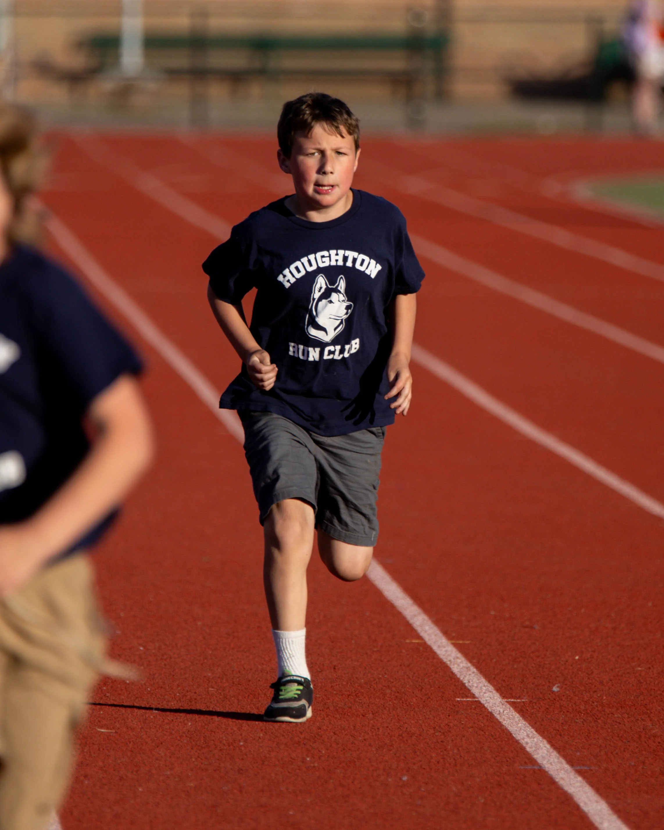 Houghton runner at the finish line