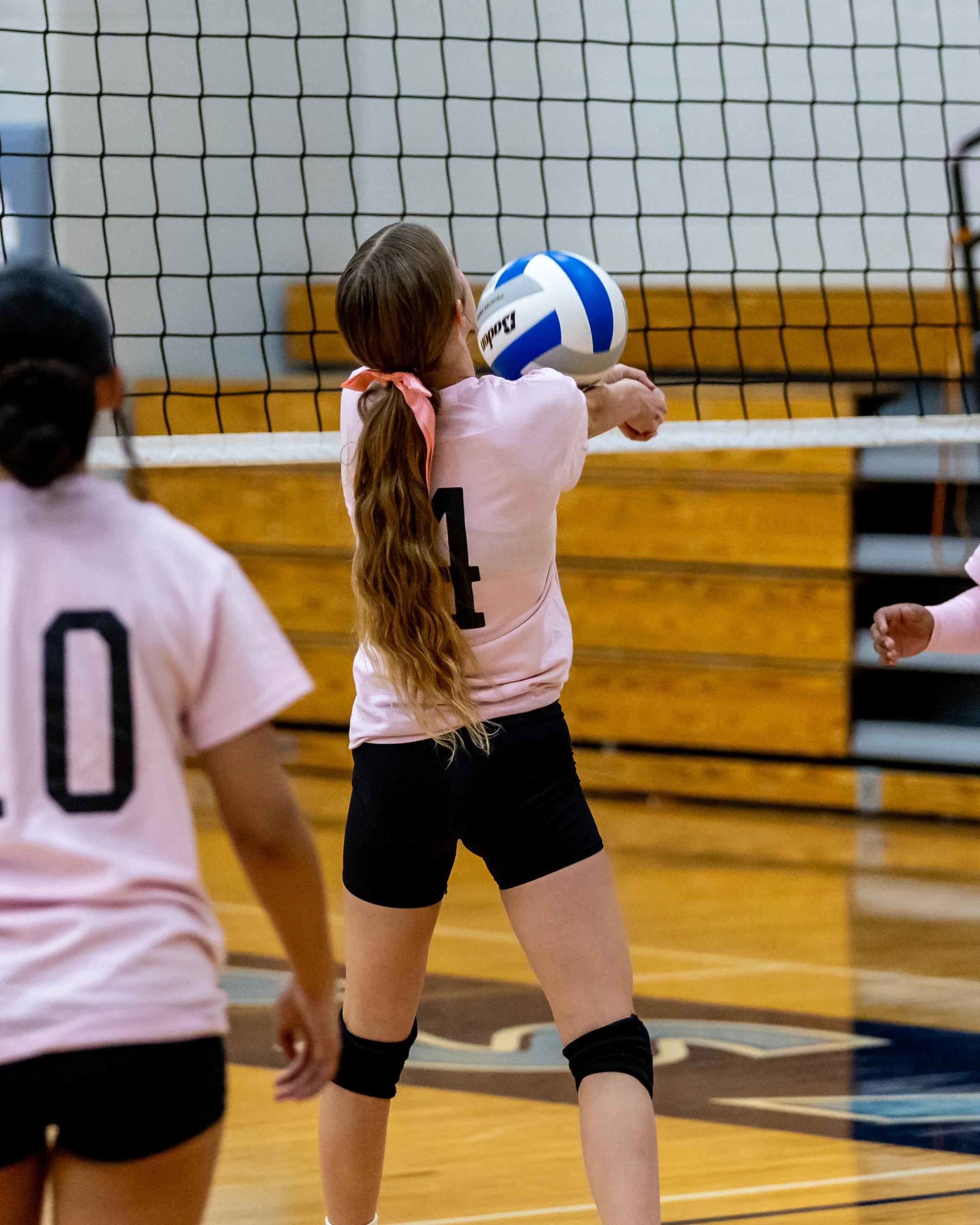 Mason hits the ball