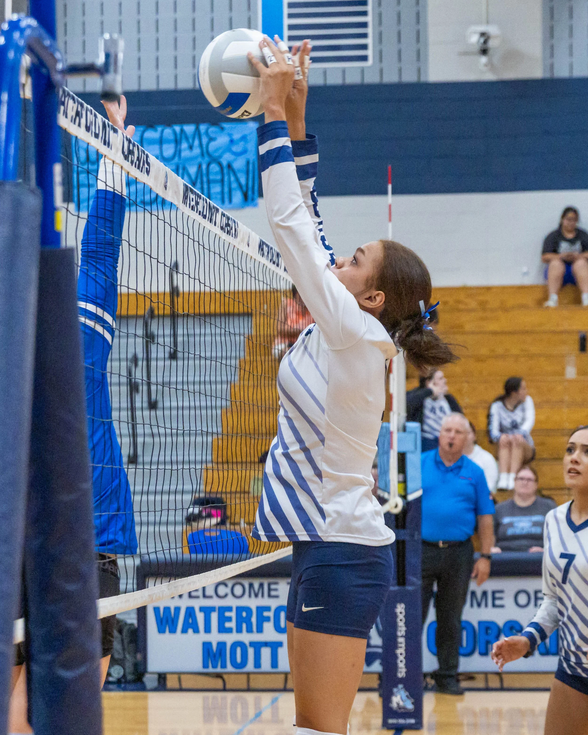 WM #1 blocks the ball 